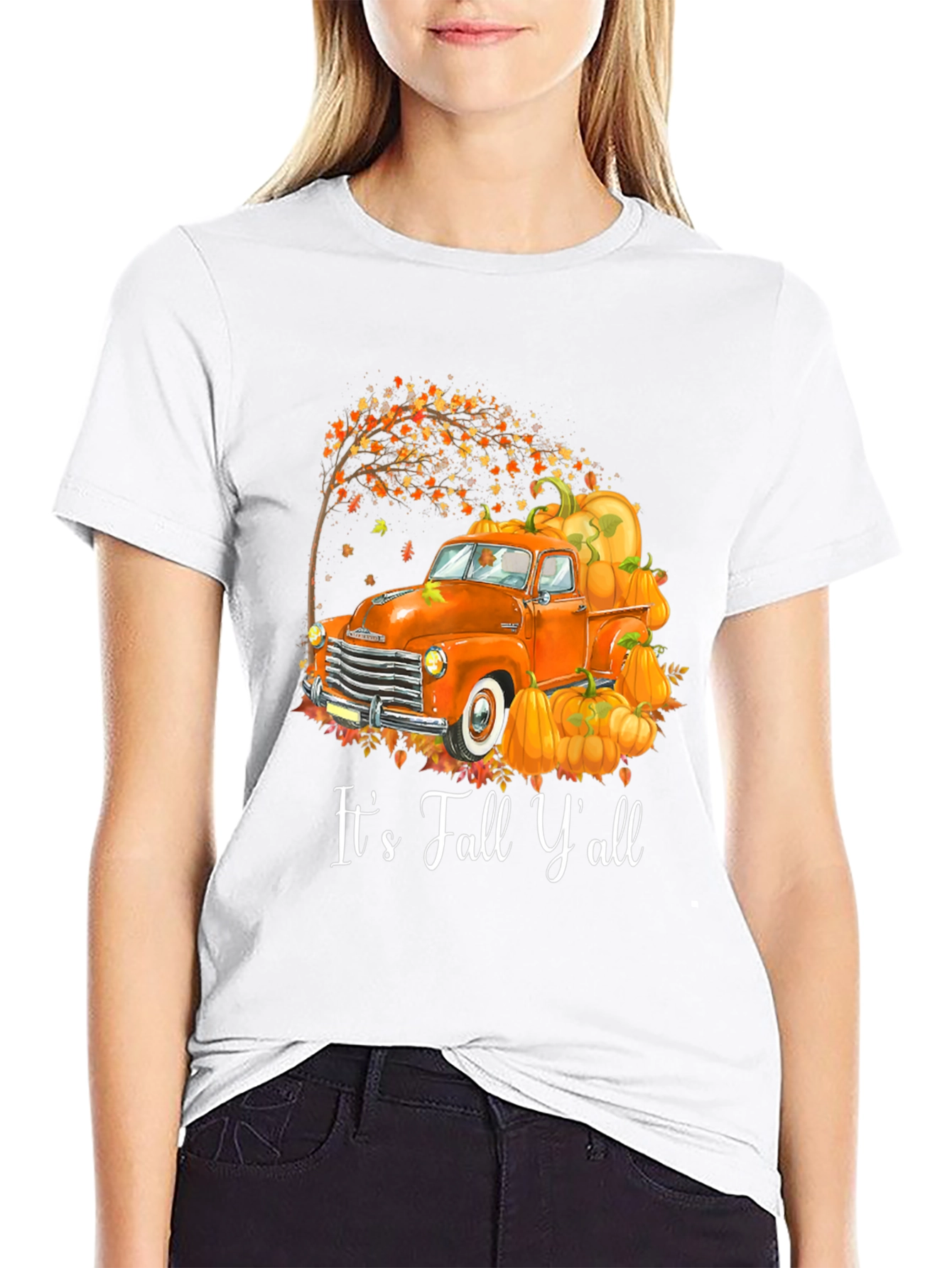 Its Fall Yall Pumpkin Truck T-Shirt