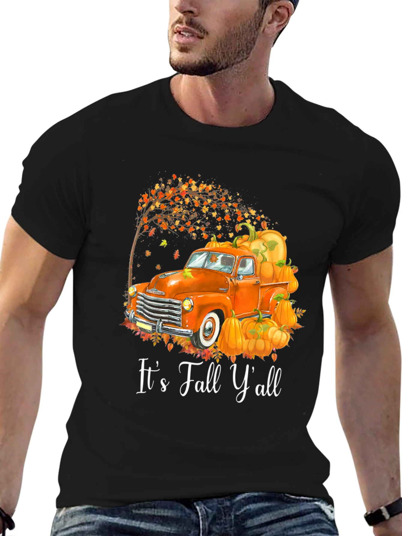 Its Fall Yall Pumpkin Truck T-Shirt
