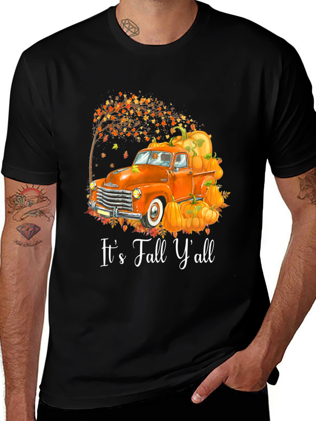 Its Fall Yall Pumpkin Truck T-Shirt