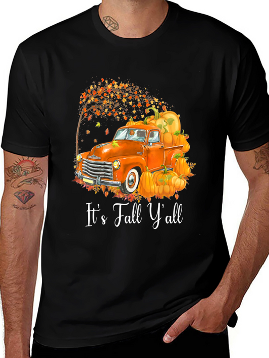 Its Fall Yall Pumpkin Truck T-Shirt