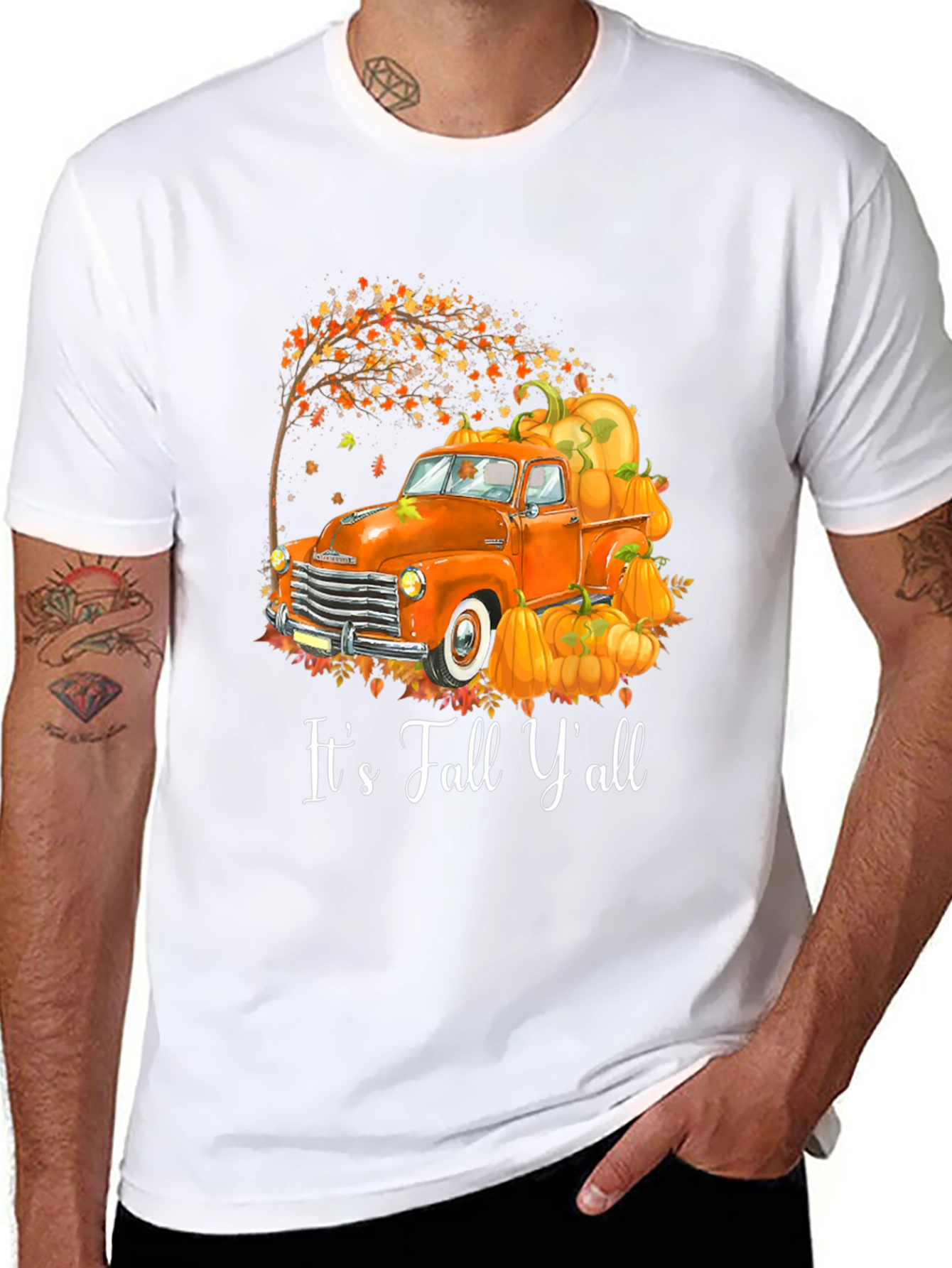 Its Fall Yall Pumpkin Truck T-Shirt