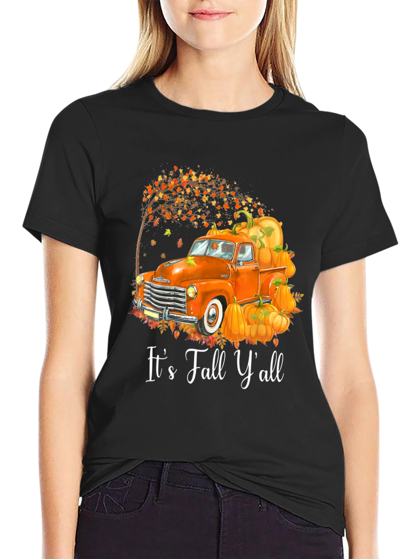 Its Fall Yall Pumpkin Truck T-Shirt