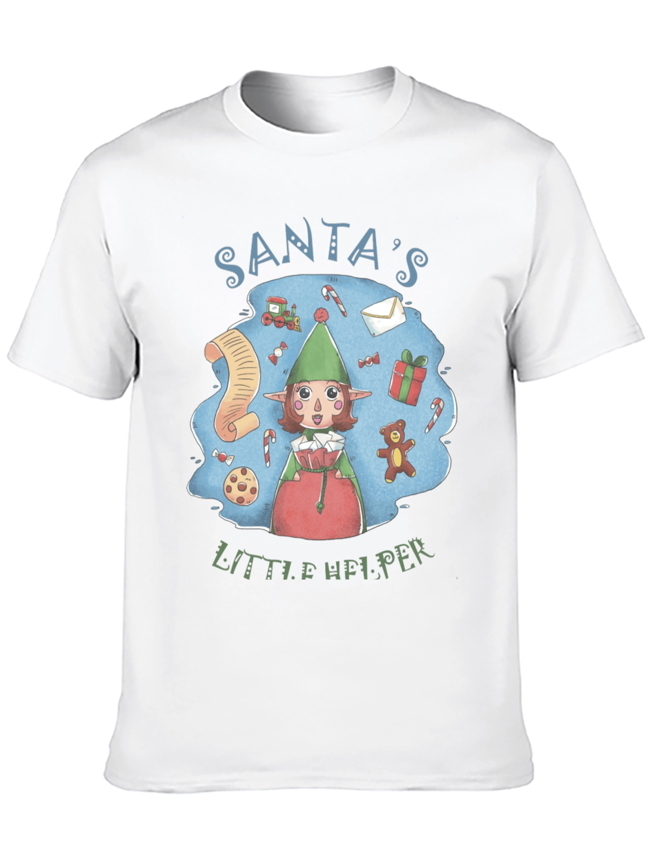 Santas Little Helper Tee - Holiday Cheer