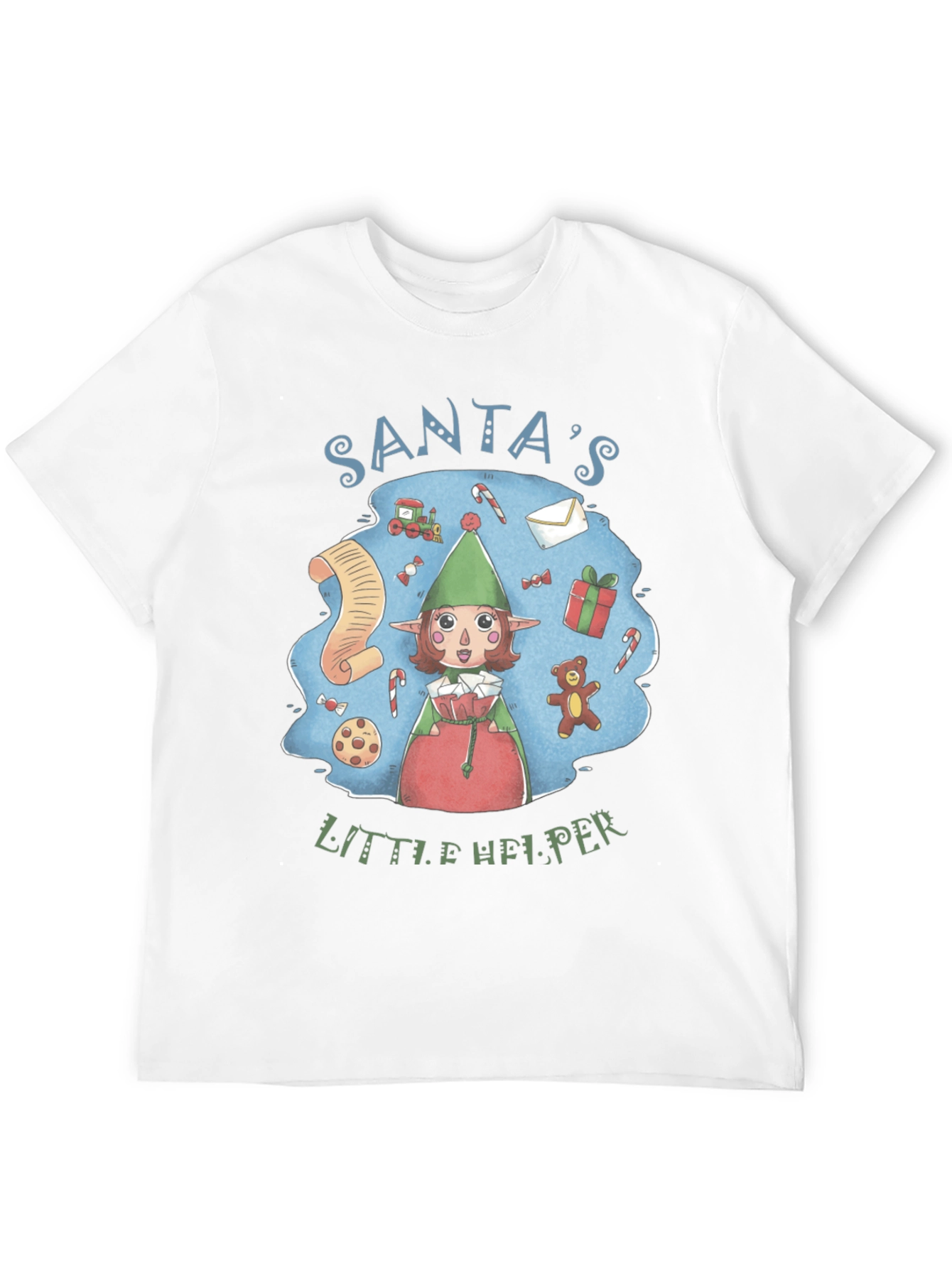 Santas Little Helper Tee - Holiday Cheer