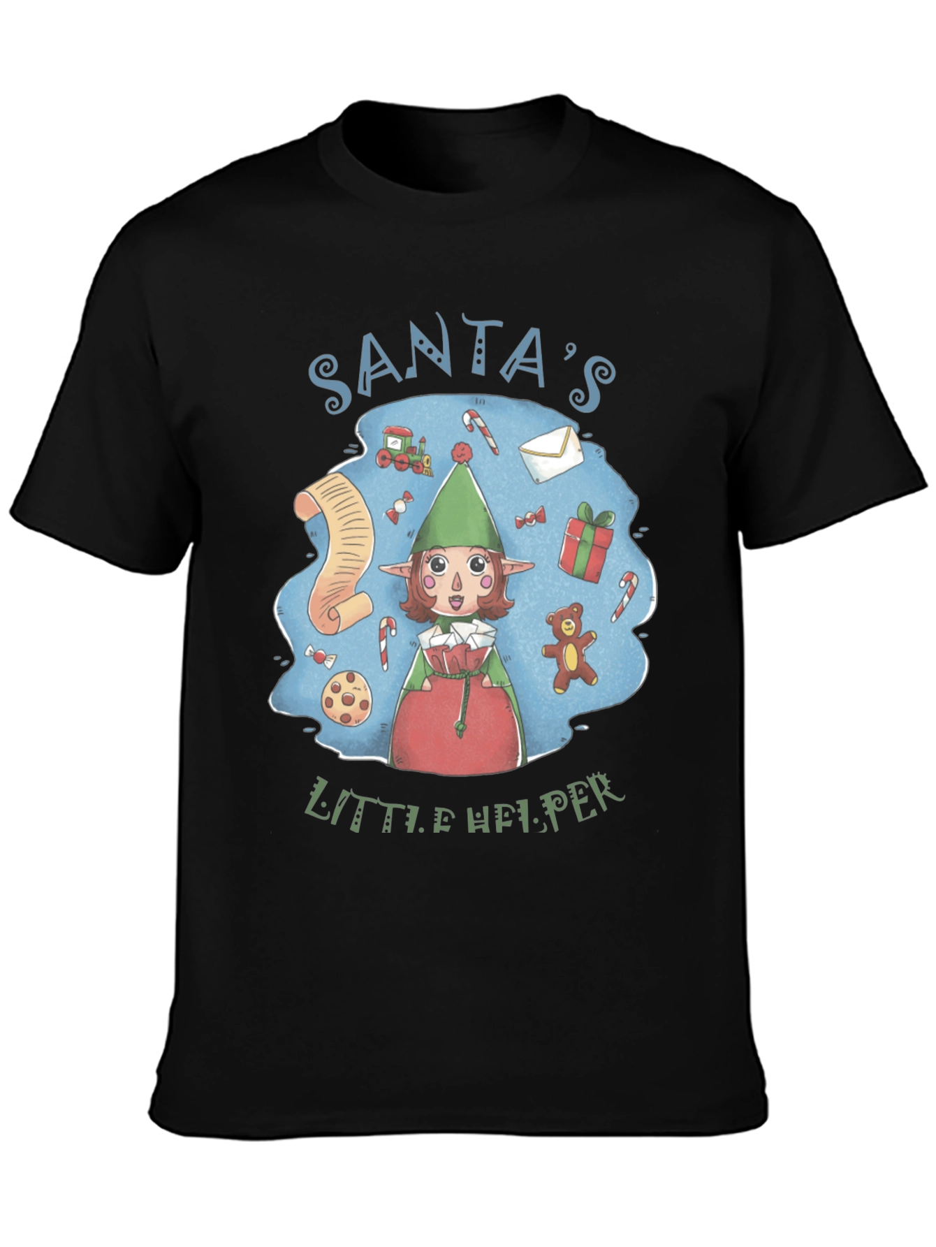 Santas Little Helper Tee - Holiday Cheer