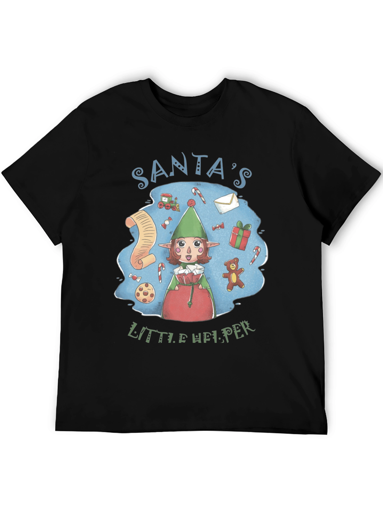 Santas Little Helper Tee - Holiday Cheer