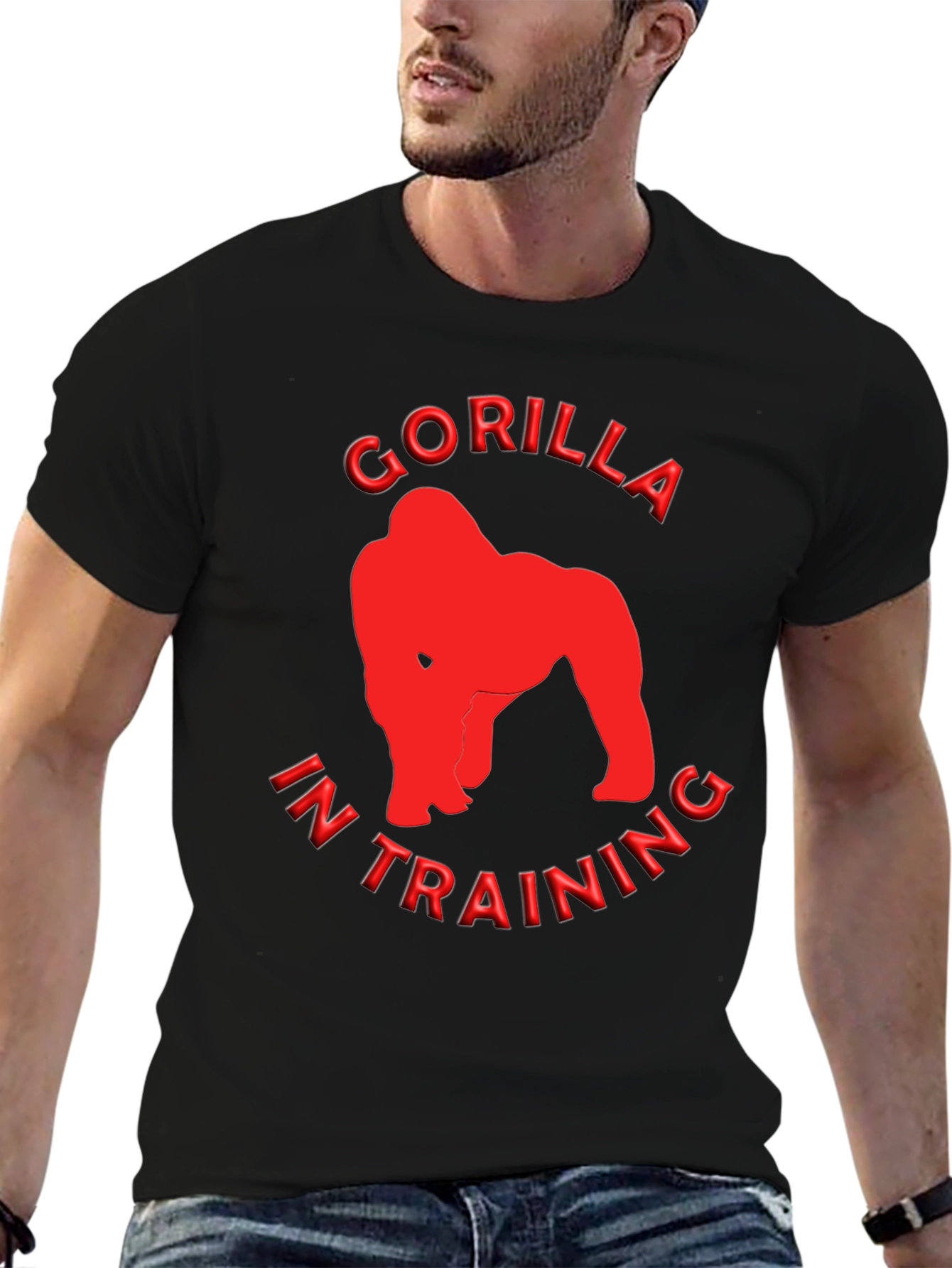 Gorilla In Training Graphic T-Shirt