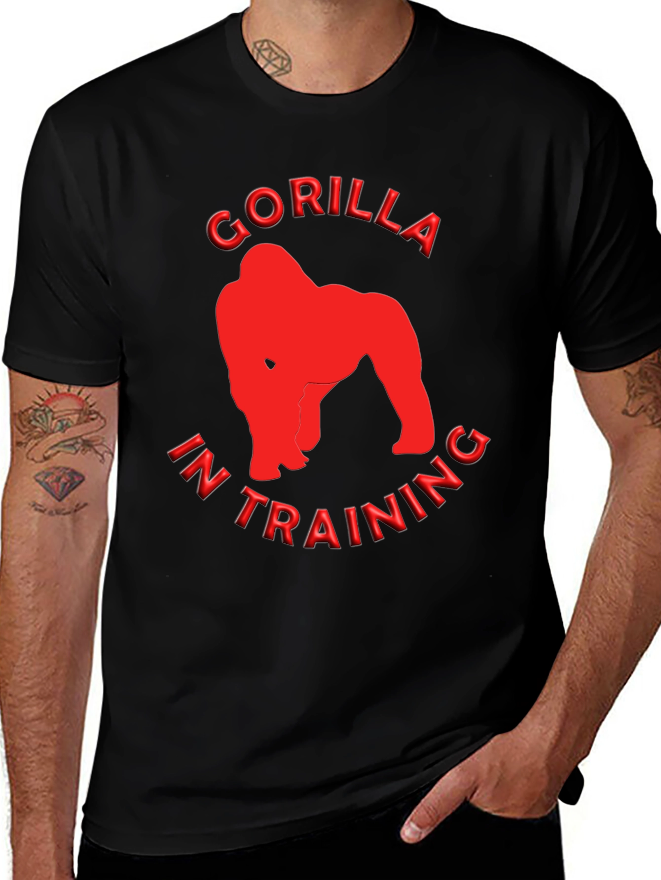 Gorilla In Training Graphic T-Shirt