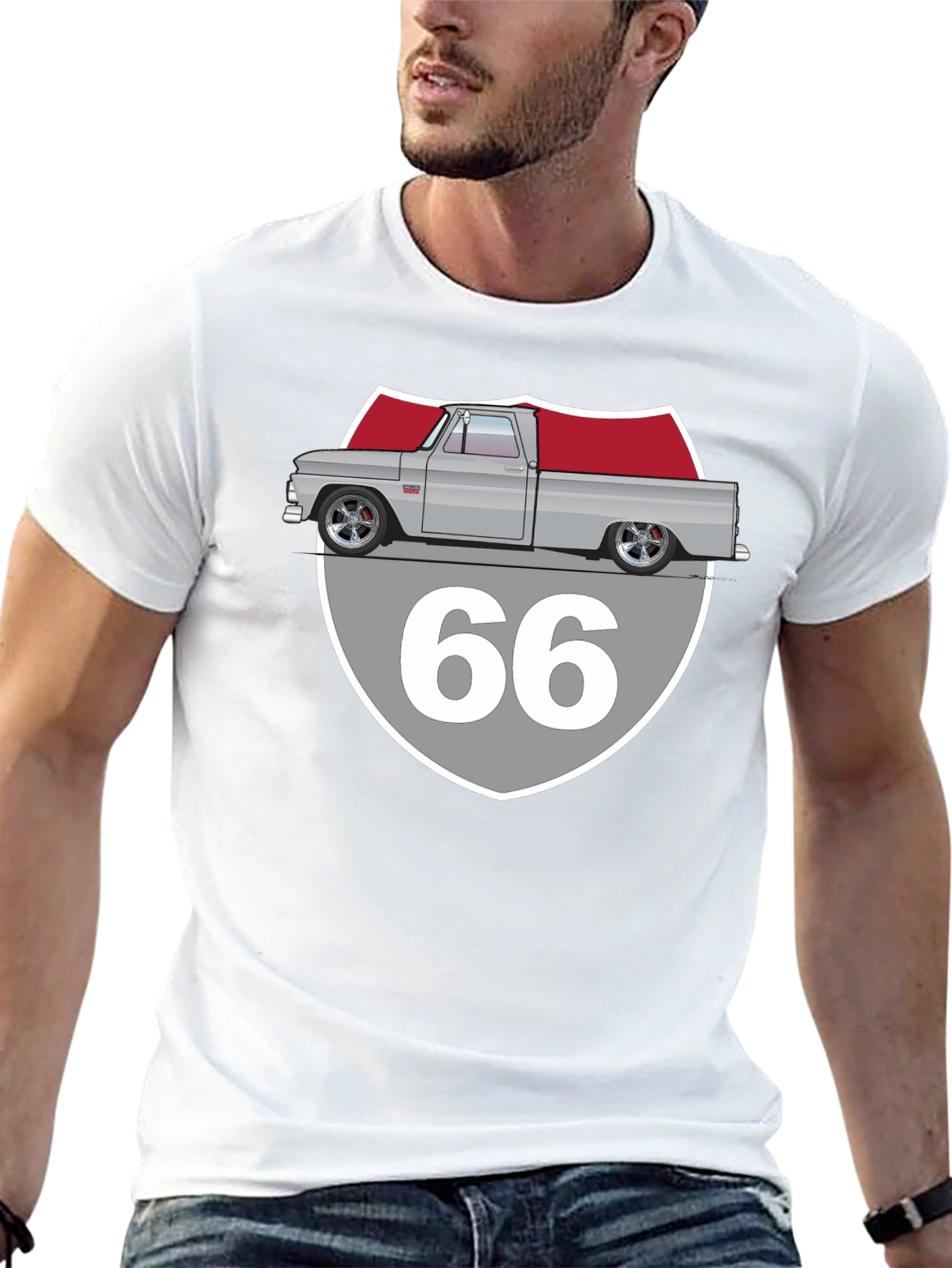 Route 66 Truck Graphic T-Shirt