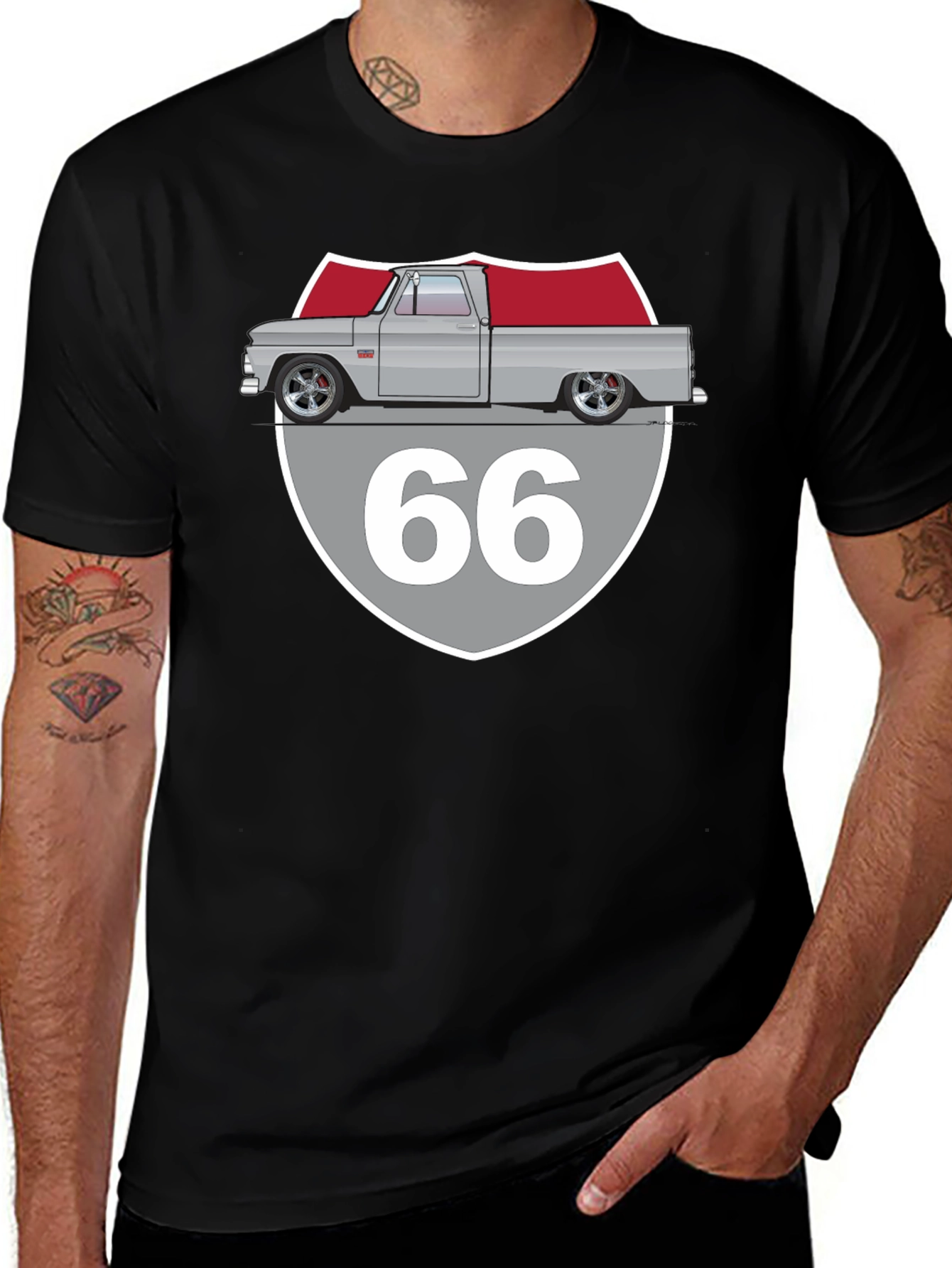 Route 66 Truck Graphic T-Shirt