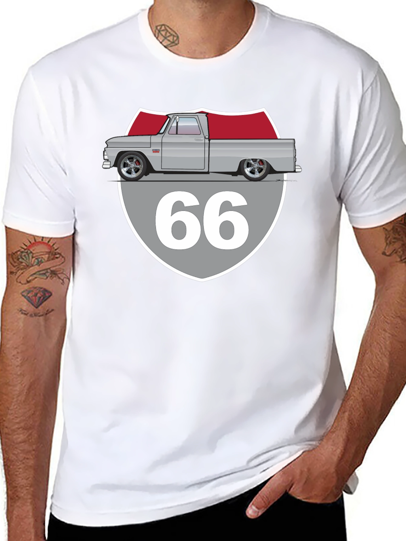 Route 66 Truck Graphic T-Shirt