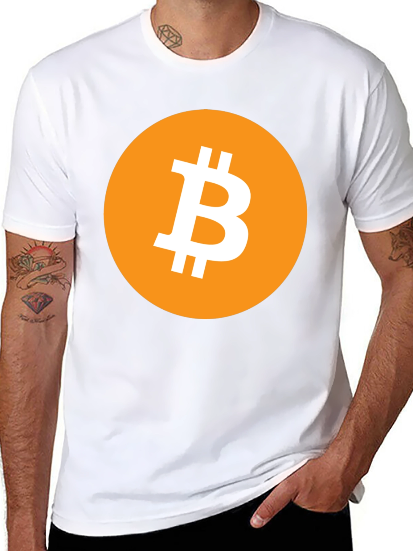 Bitcoin Crypto T-Shirt - Black Round Neck Tee