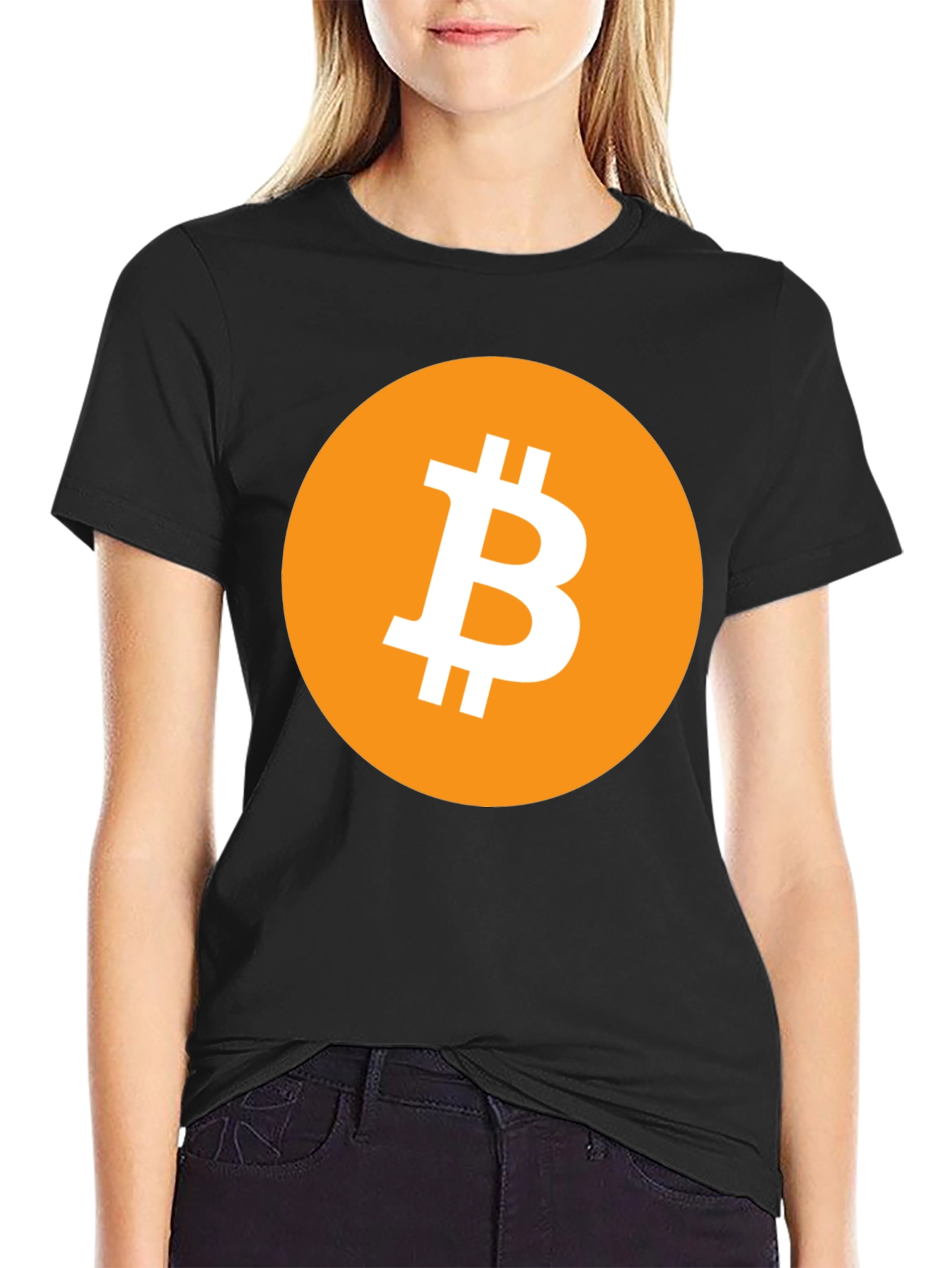 Bitcoin Crypto T-Shirt - Black Round Neck Tee