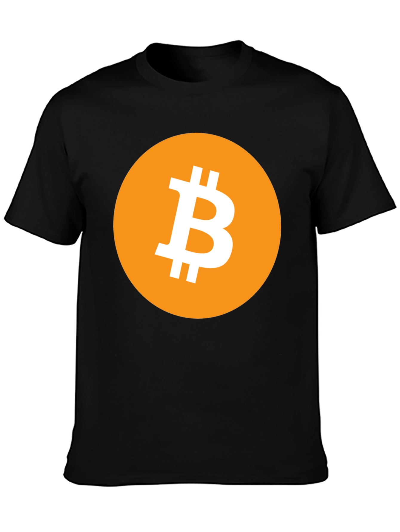 Bitcoin Crypto T-Shirt - Black Round Neck Tee