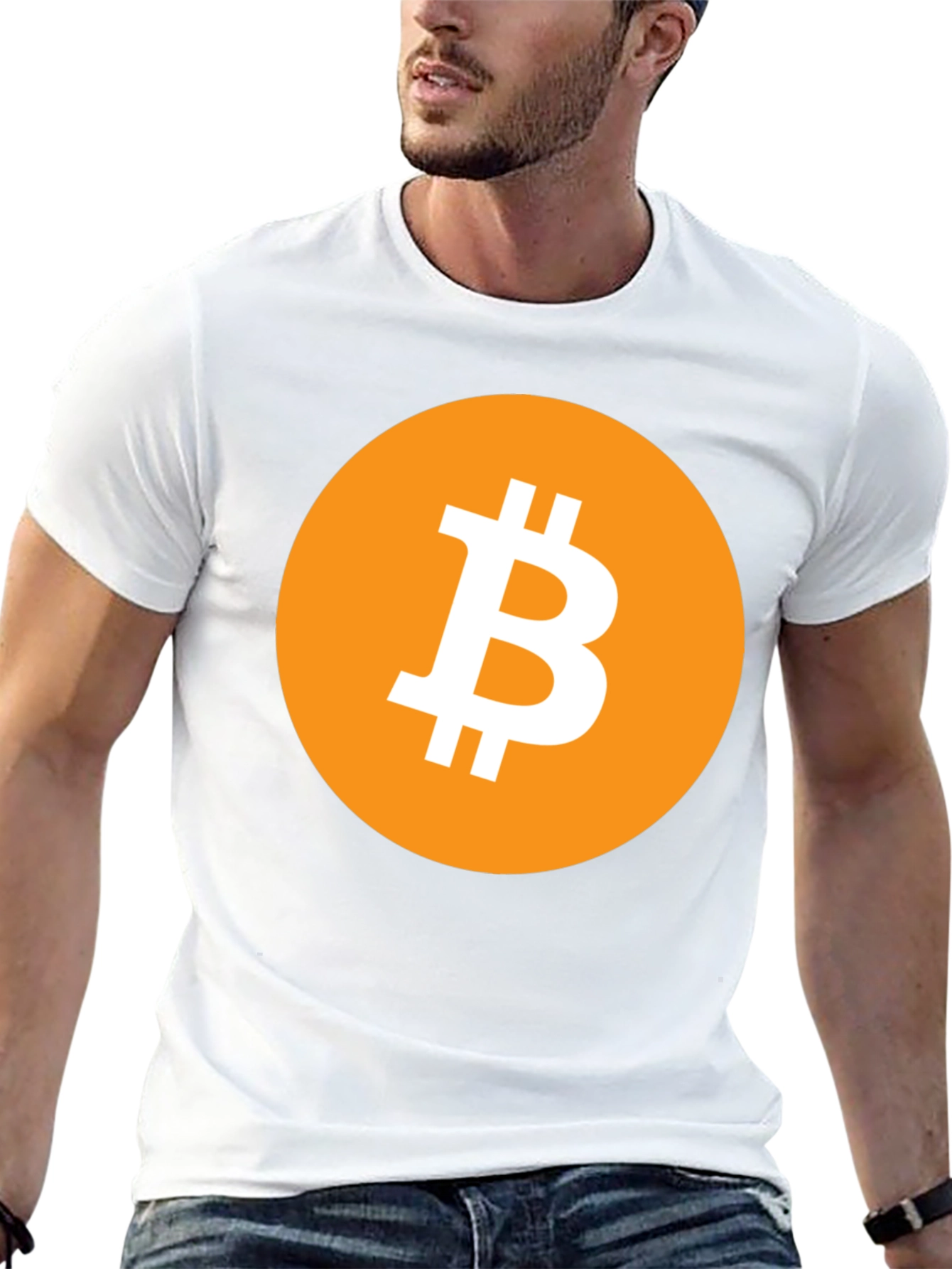Bitcoin Crypto T-Shirt - Black Round Neck Tee
