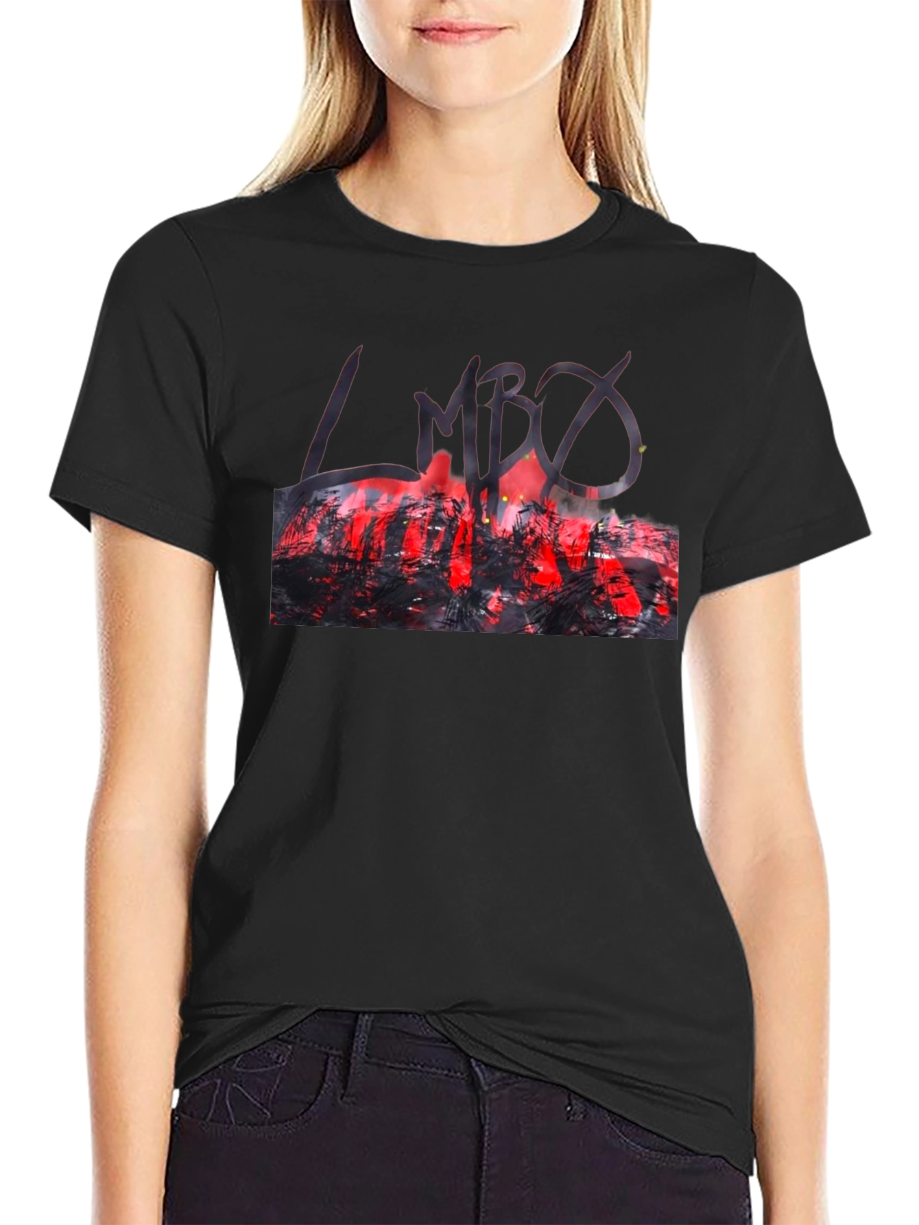 Graphic Print Black T-Shirt - Modern Style