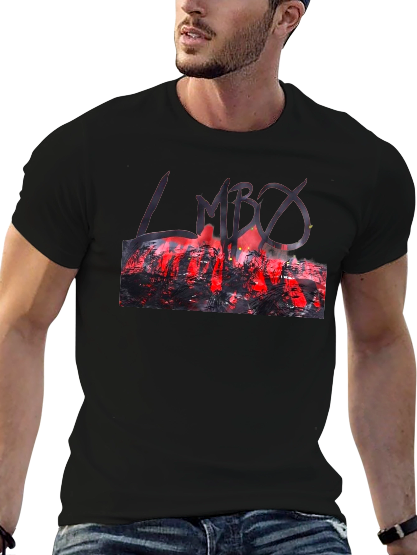 Graphic Print Black T-Shirt - Modern Style