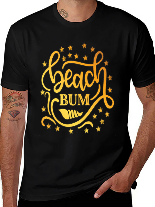 Beach Bum Graphic Tee - Mens Black T-Shirt