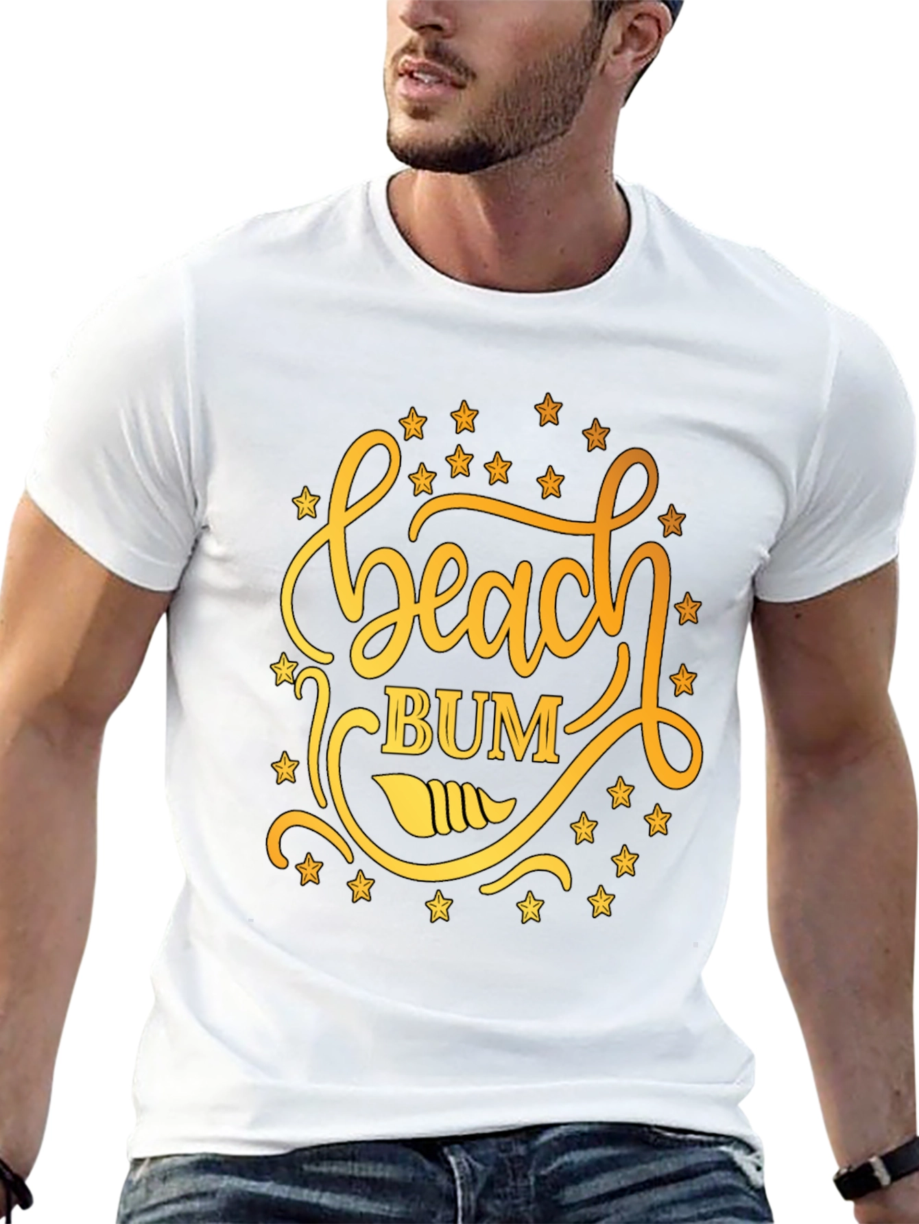 Beach Bum Graphic Tee - Mens Black T-Shirt