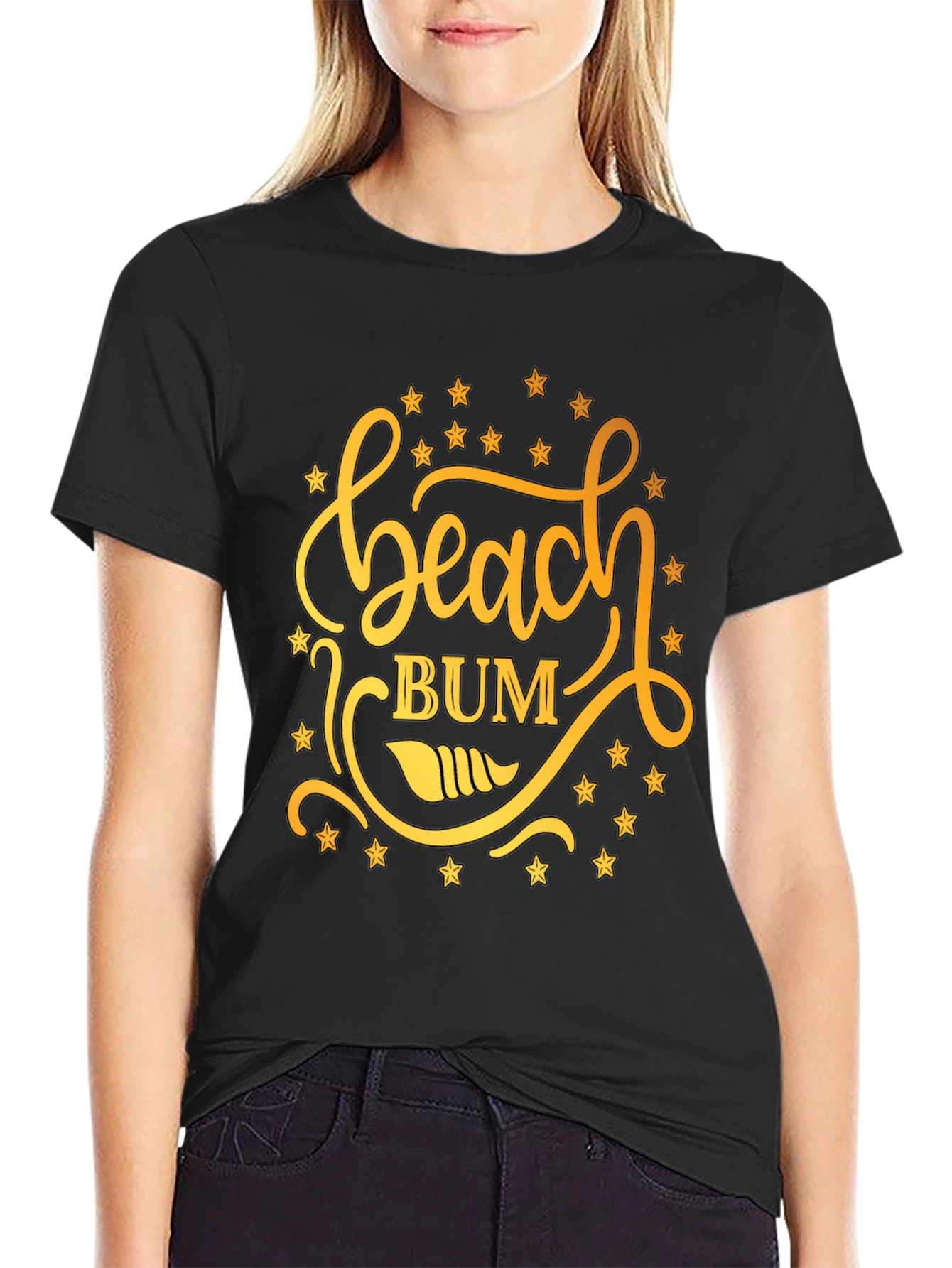 Beach Bum Graphic Tee - Mens Black T-Shirt