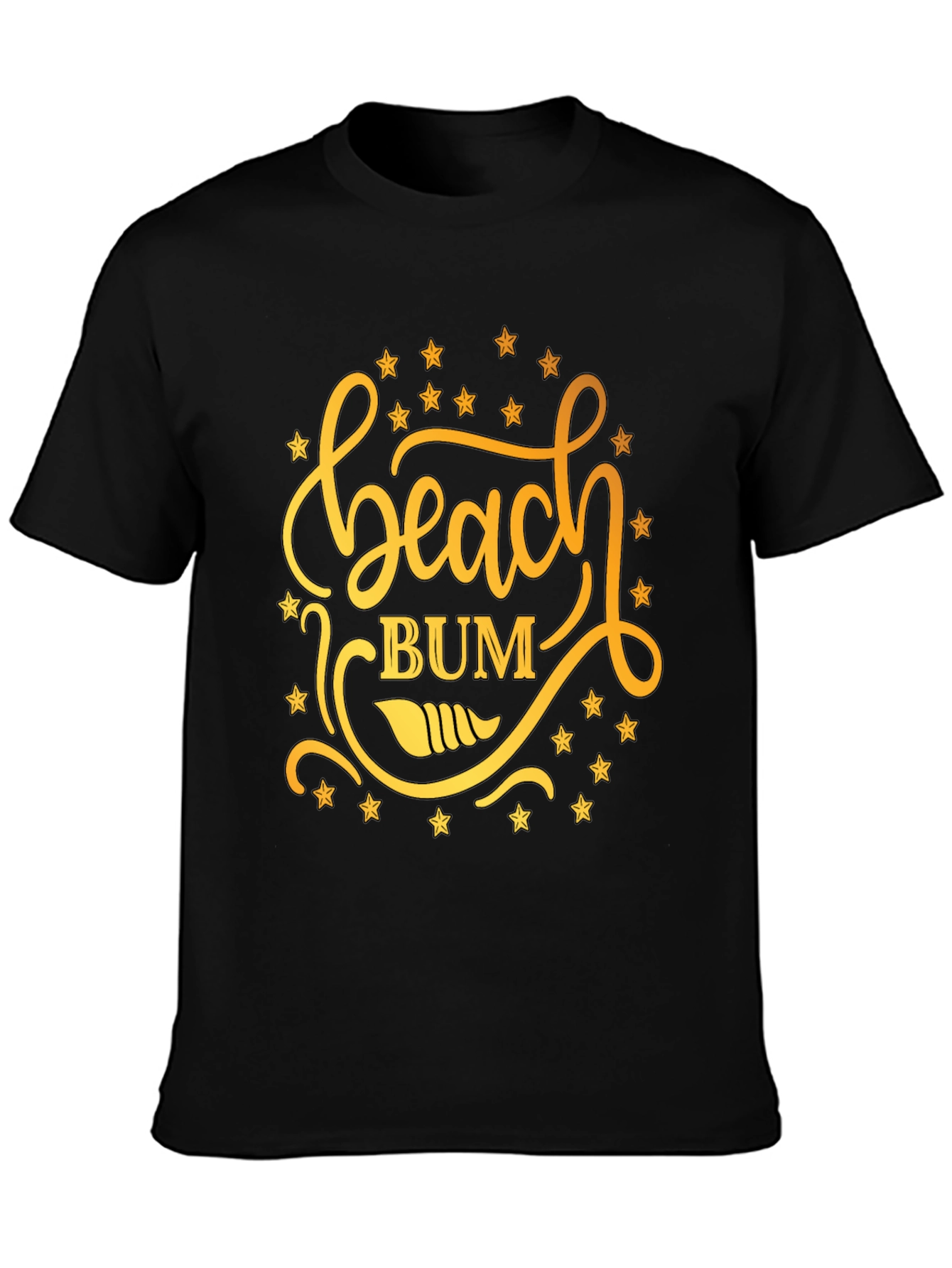 Beach Bum Graphic Tee - Mens Black T-Shirt