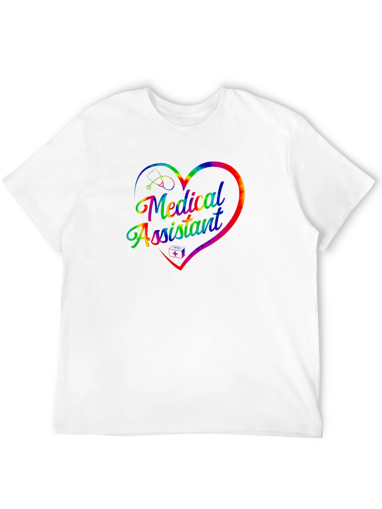 Medical Assistant Heart Tie Dye T-Shirt
