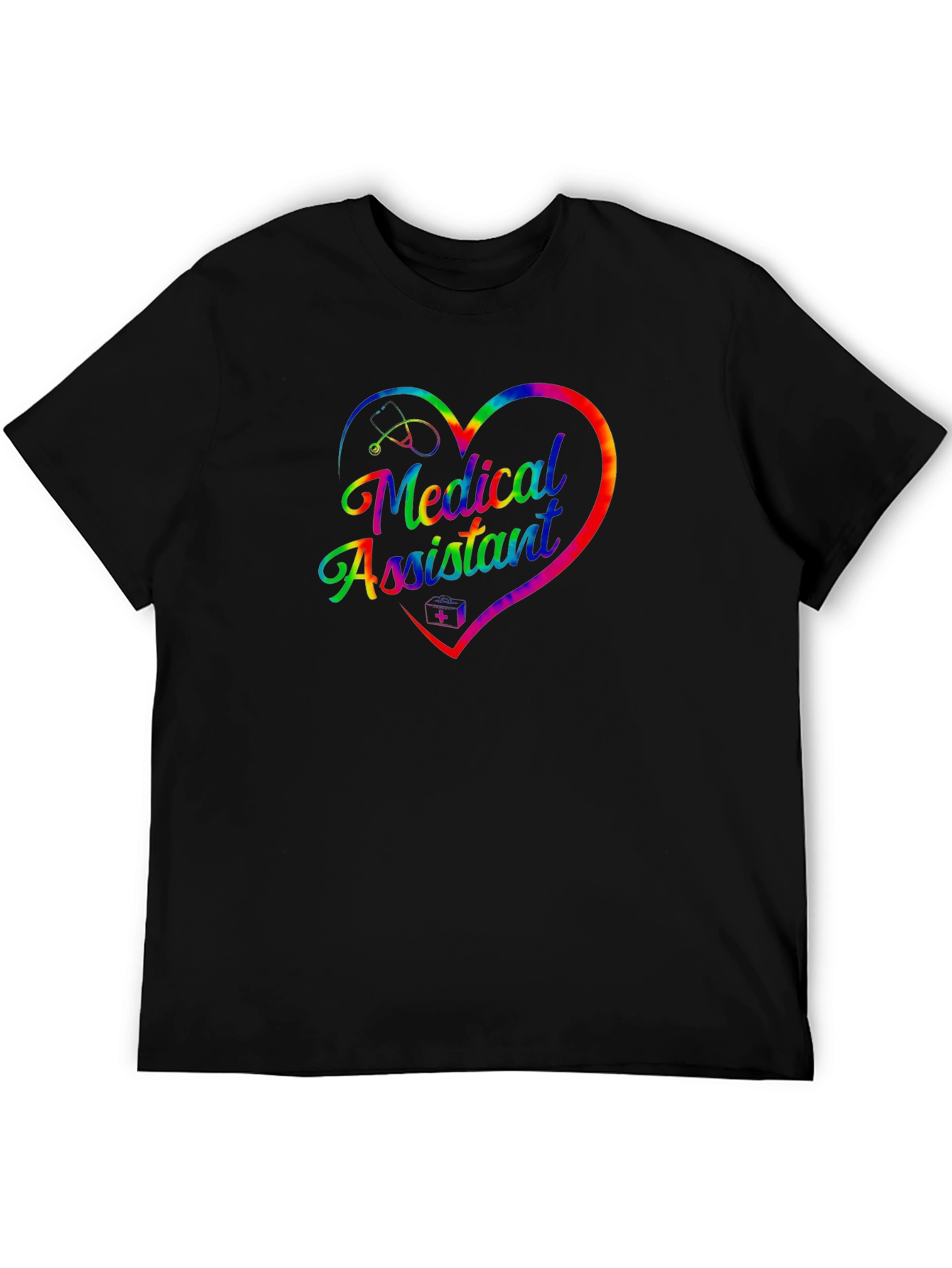 Medical Assistant Heart Tie Dye T-Shirt
