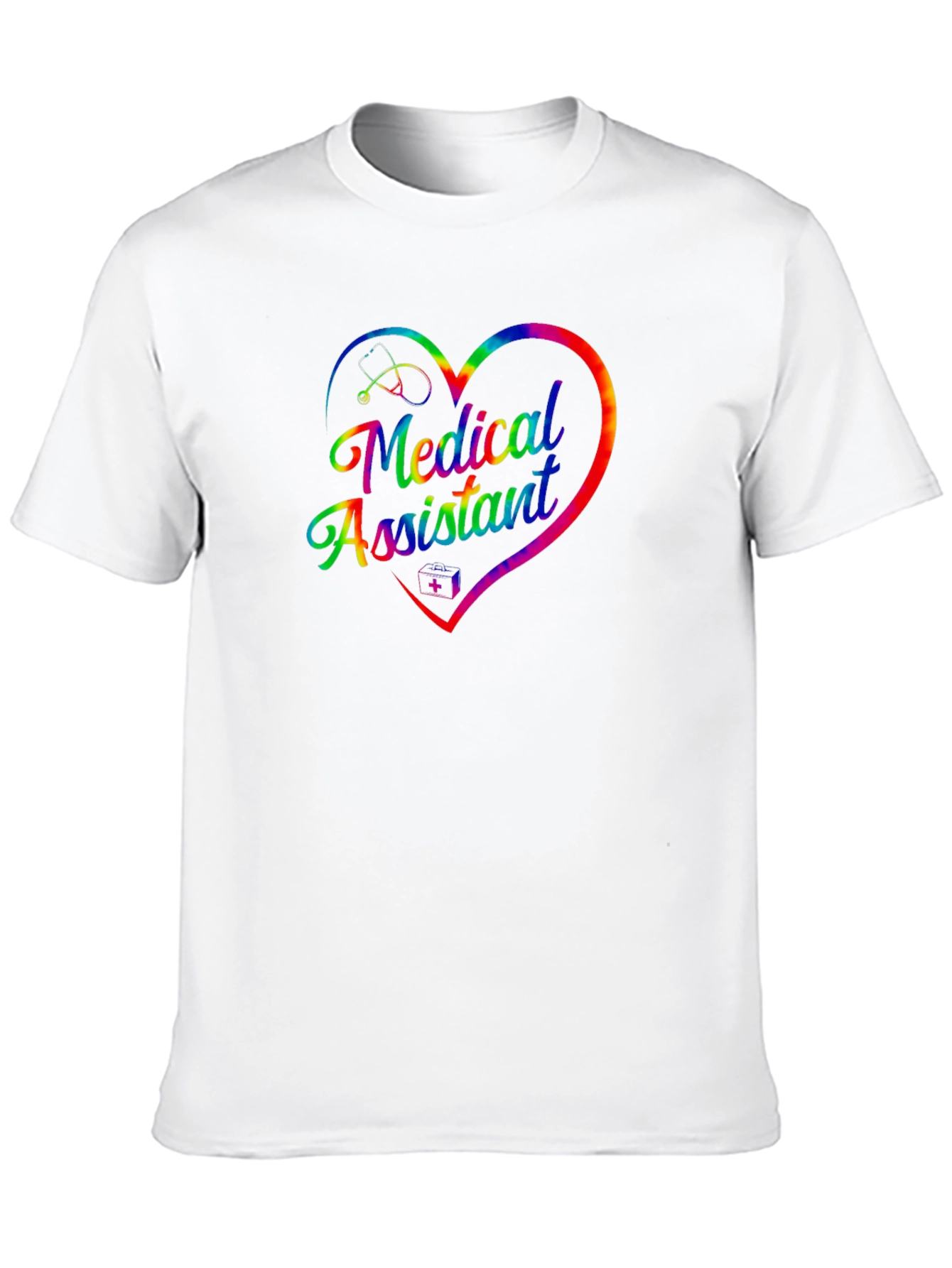 Medical Assistant Heart Tie Dye T-Shirt