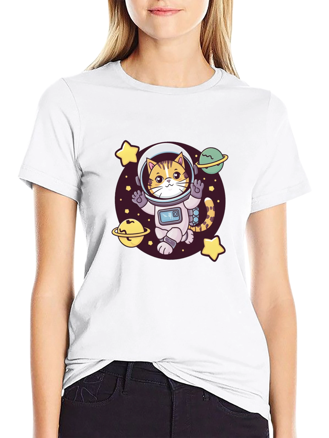 Astronaut Cat T-Shirt - Space Kitty Tee