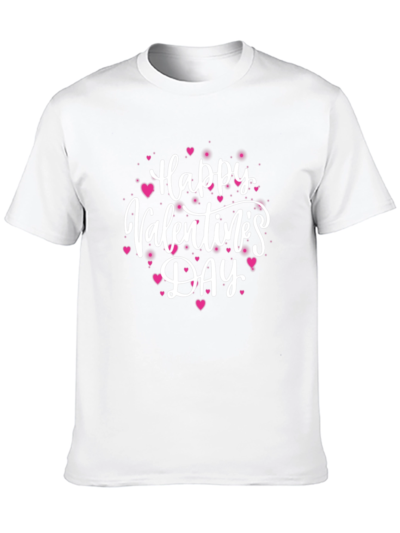 Happy Valentines Day Black Graphic Tee