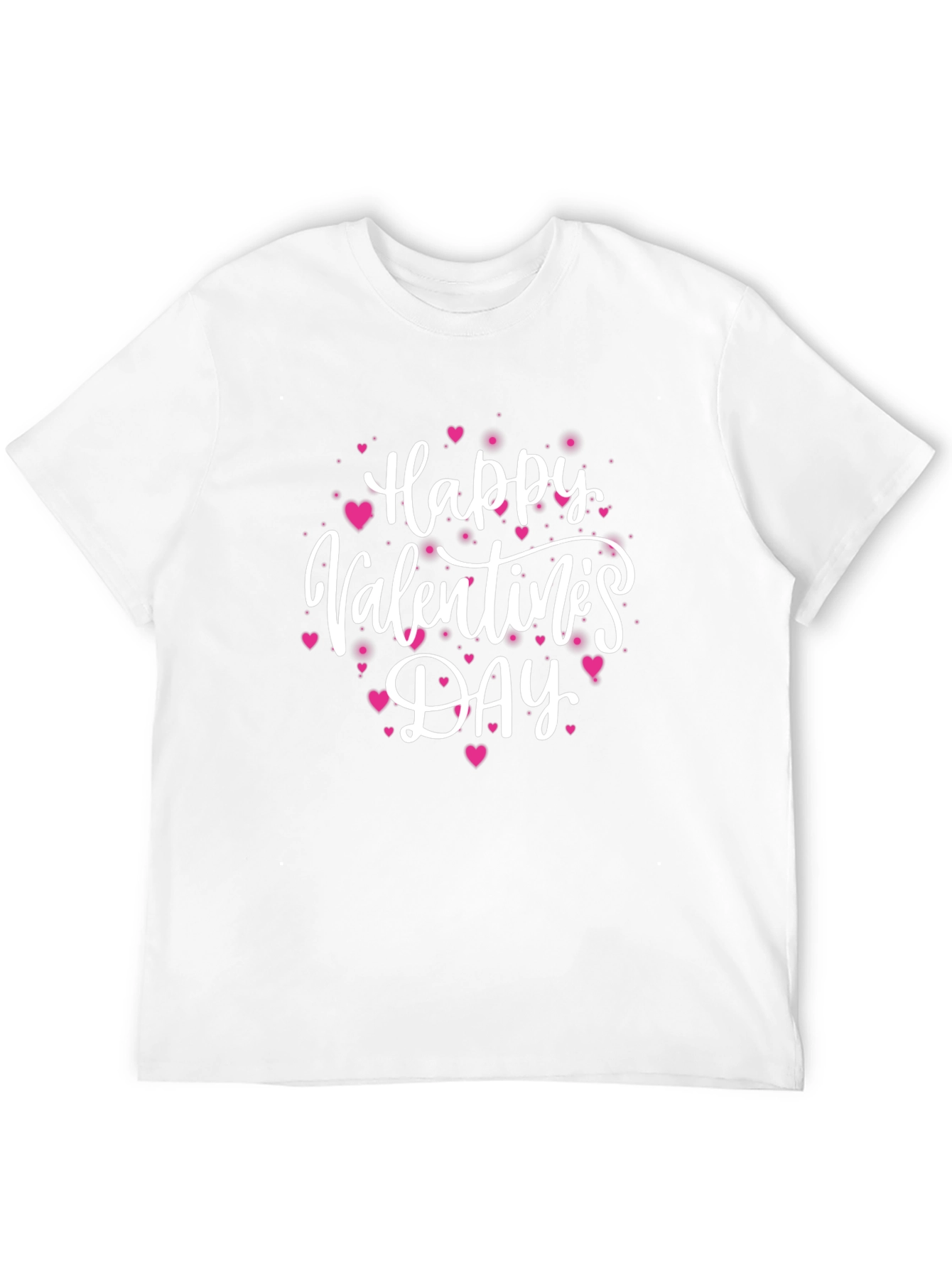 Happy Valentines Day Black Graphic Tee