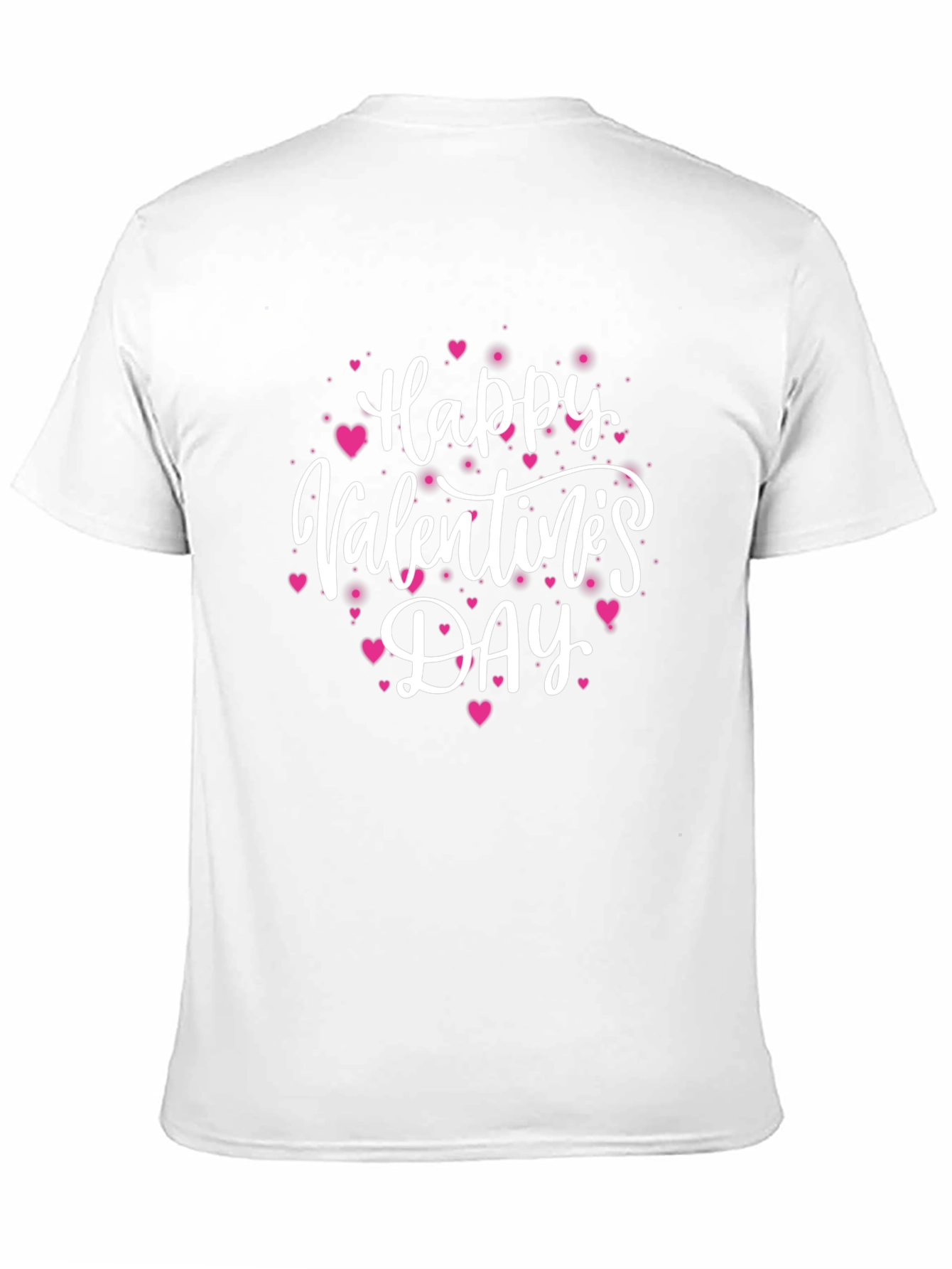 Happy Valentines Day Black Graphic Tee