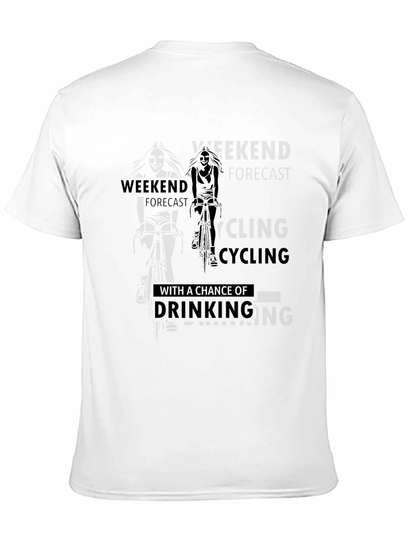 Cycling & Drinking Forecast Mens Black T-Shirt
