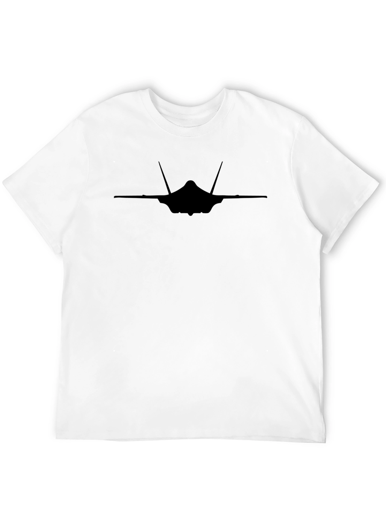 Stealth Fighter Jet Graphic T-Shirt - Black
