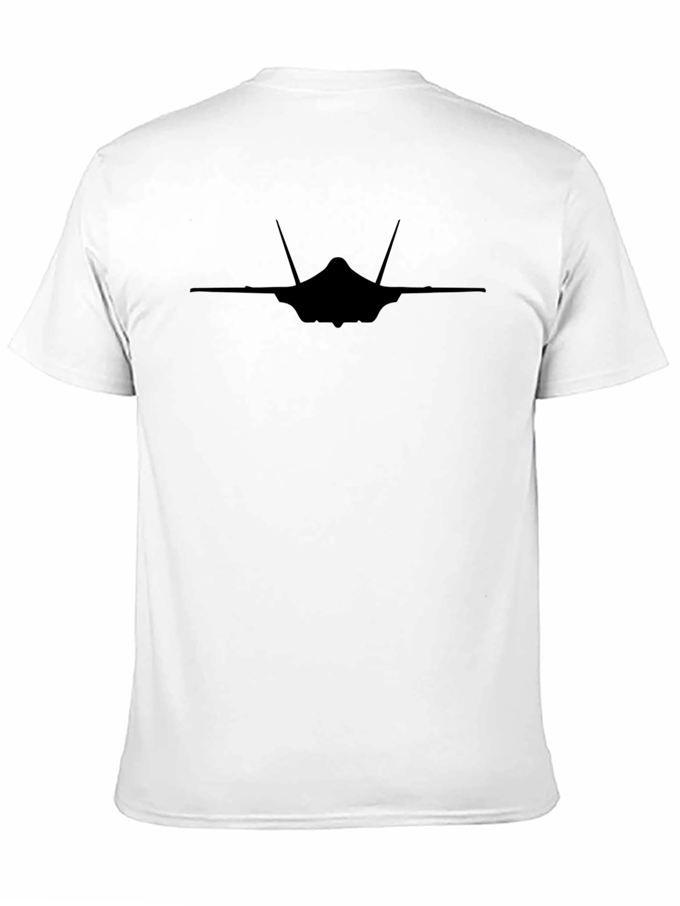 Stealth Fighter Jet Graphic T-Shirt - Black