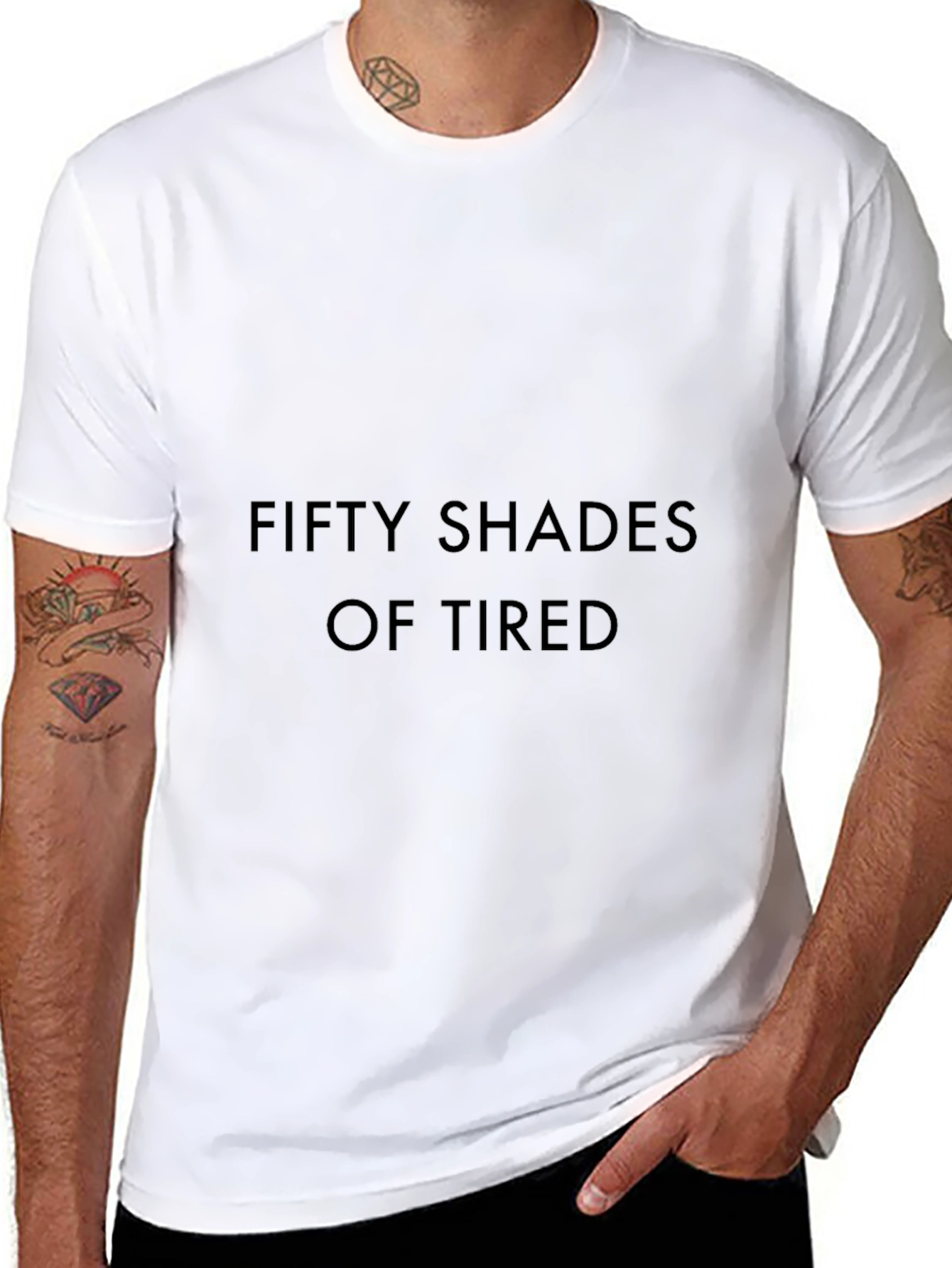 Fifty Shades of Tired Black T-Shirt