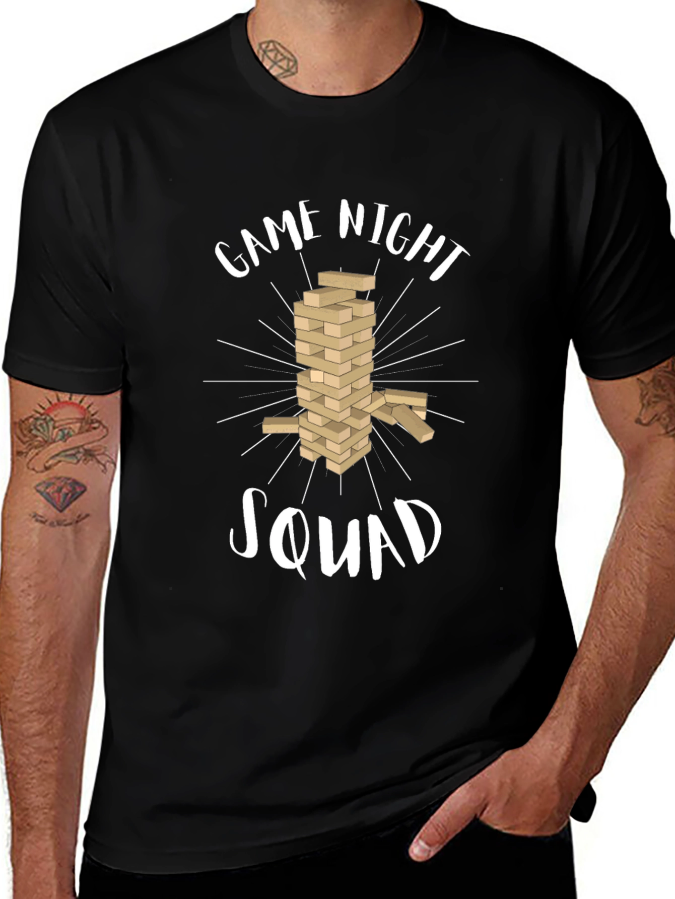Game Night Squad Black T-Shirt