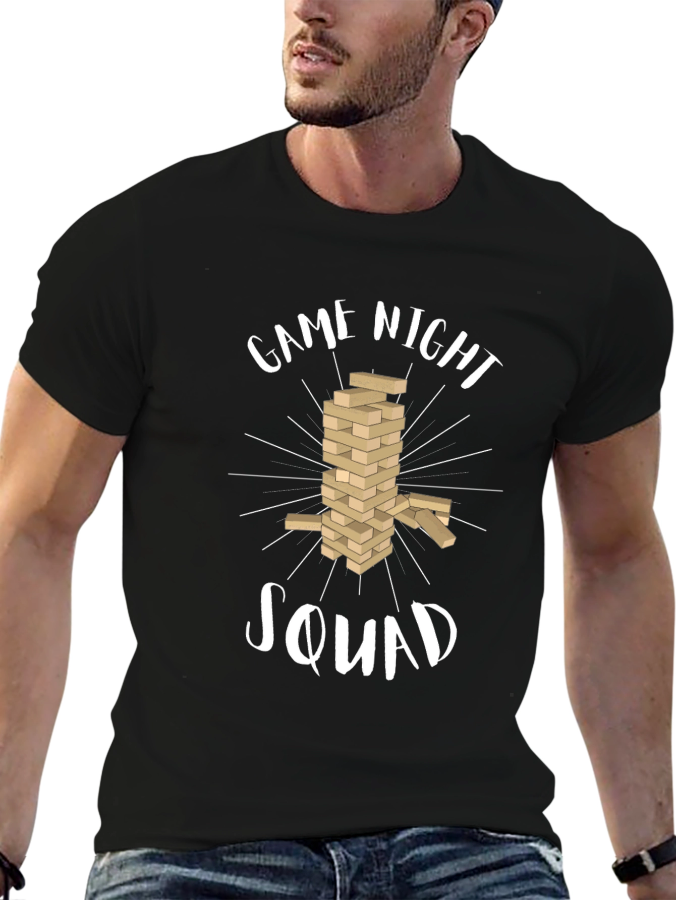 Game Night Squad Black T-Shirt