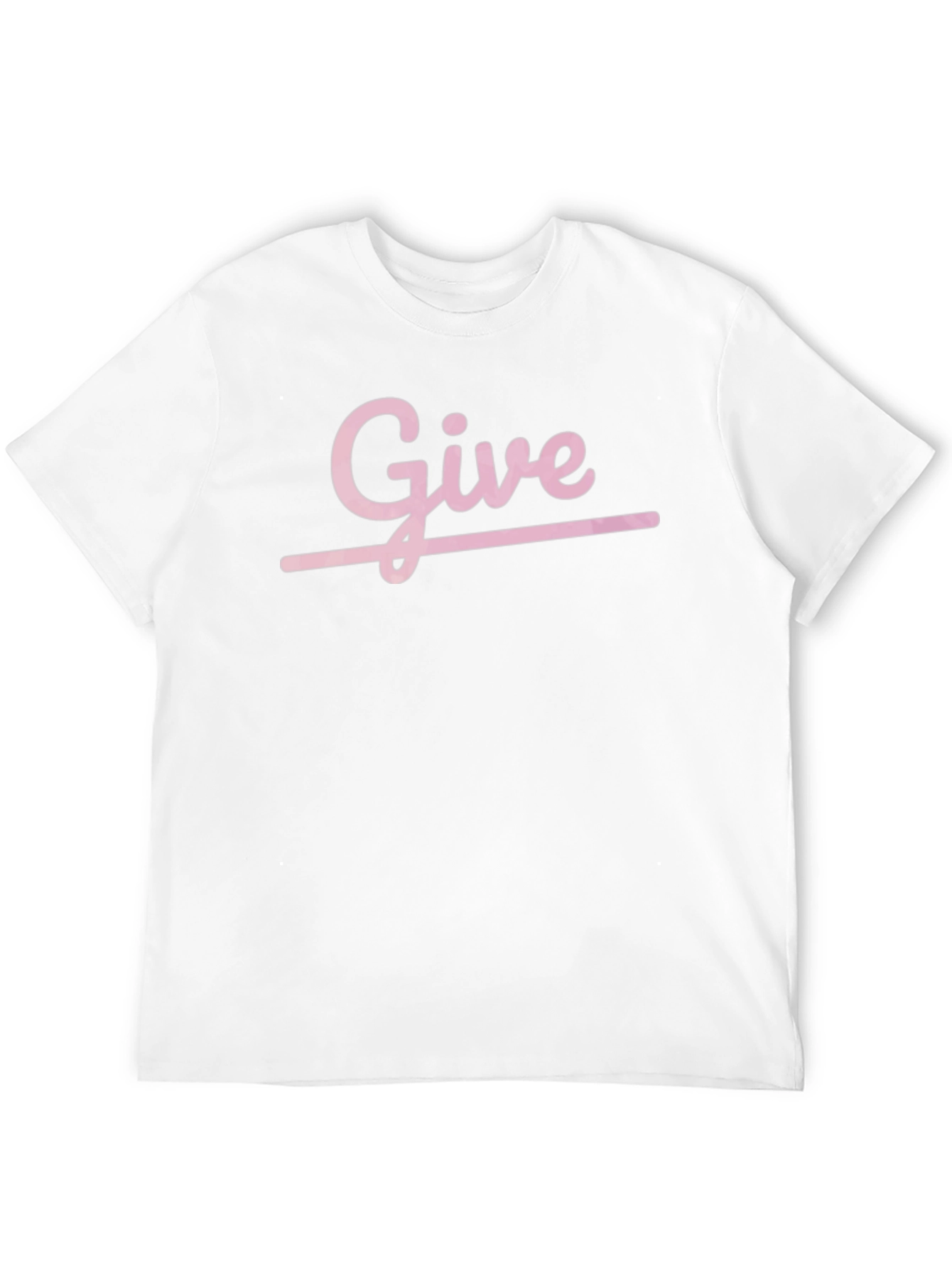 Pink Give Graphic Print Black Casual T-Shirt
