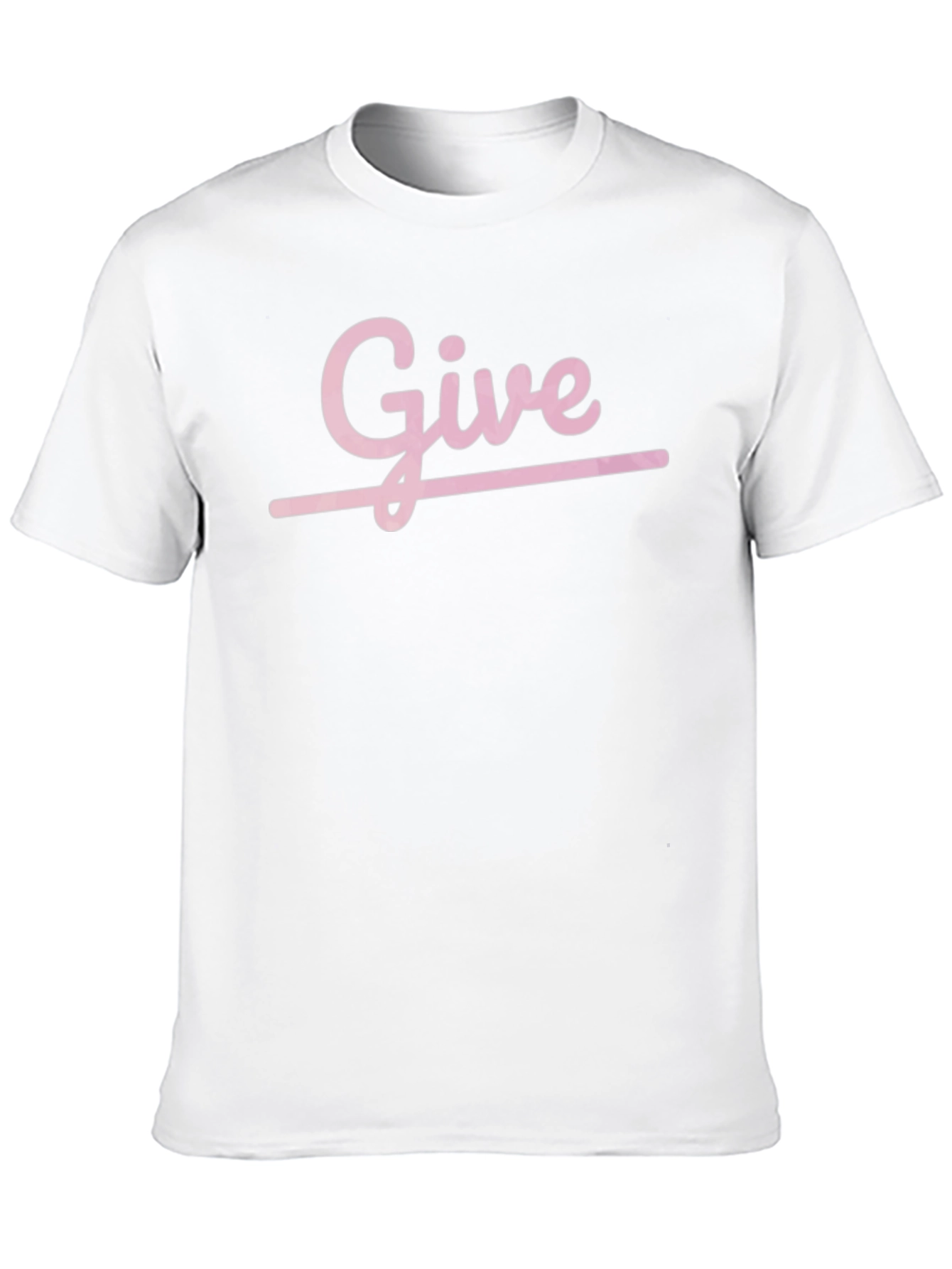 Pink Give Graphic Print Black Casual T-Shirt