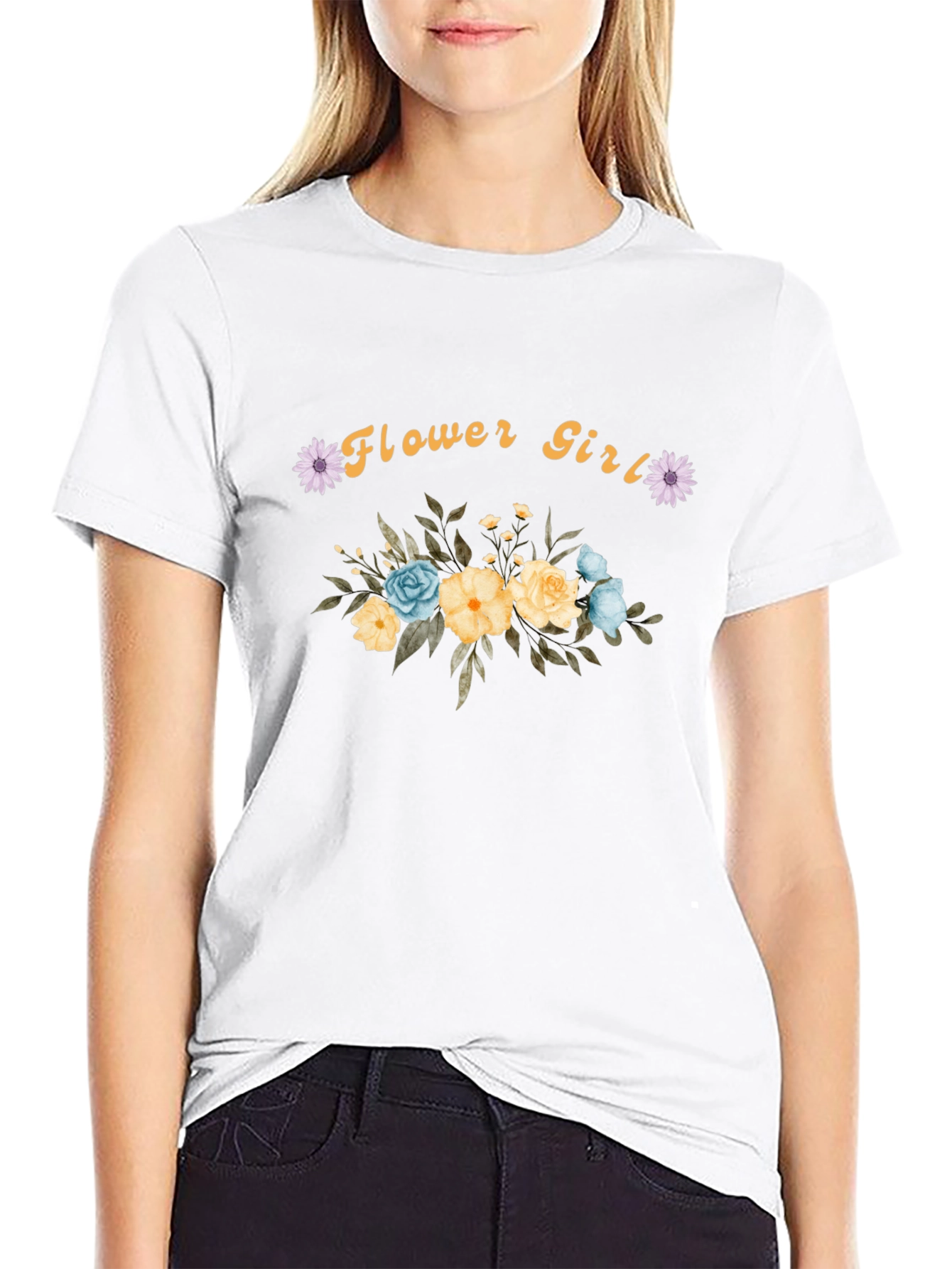 Flower Girl Floral Graphic Tee
