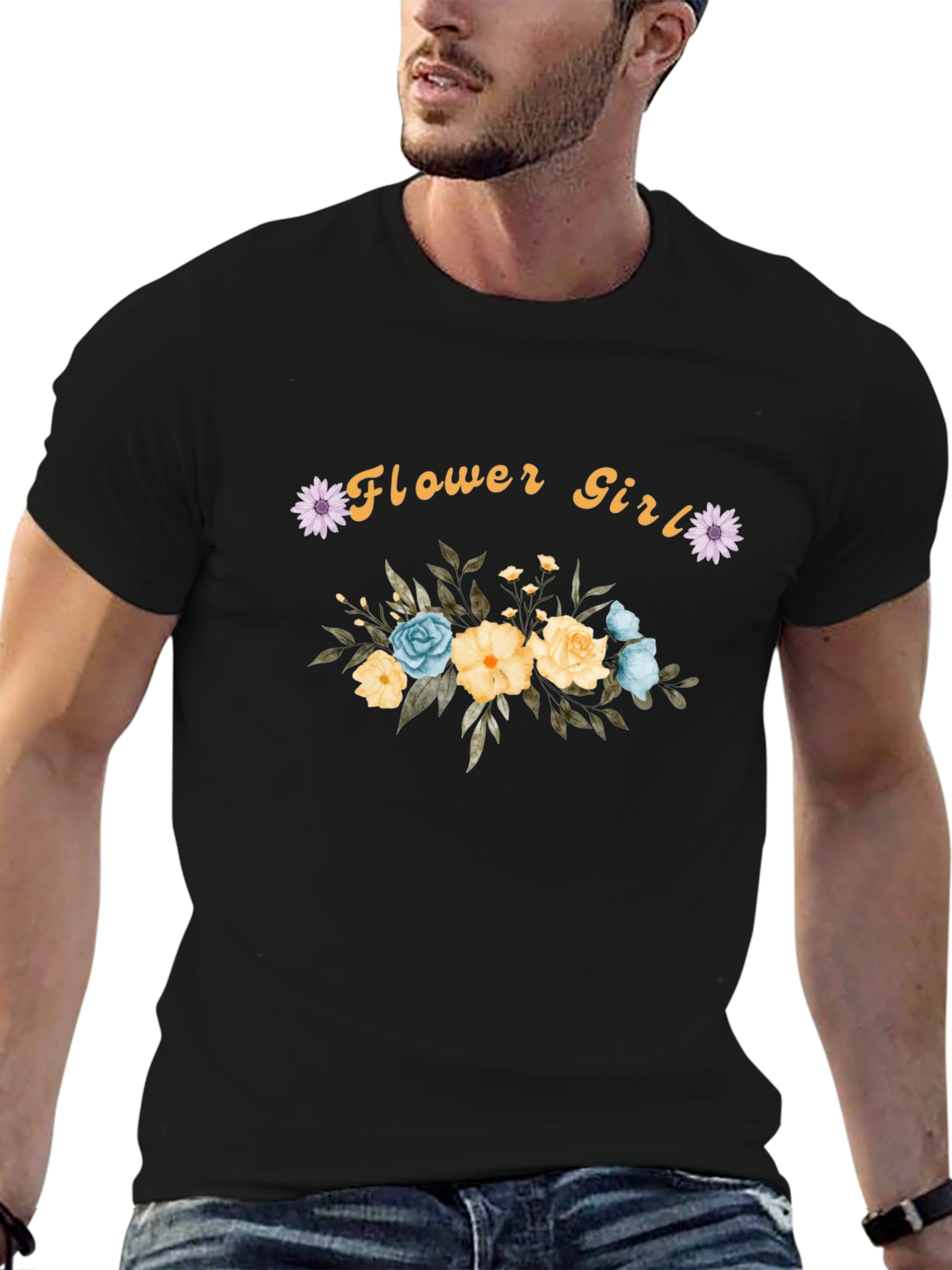 Flower Girl Floral Graphic Tee