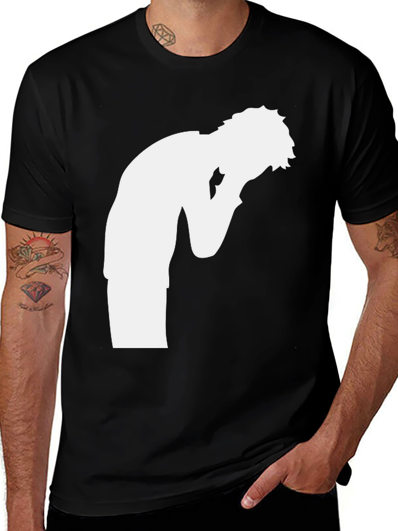Silhouette Graphic Tee - Black Unisex T-Shirt