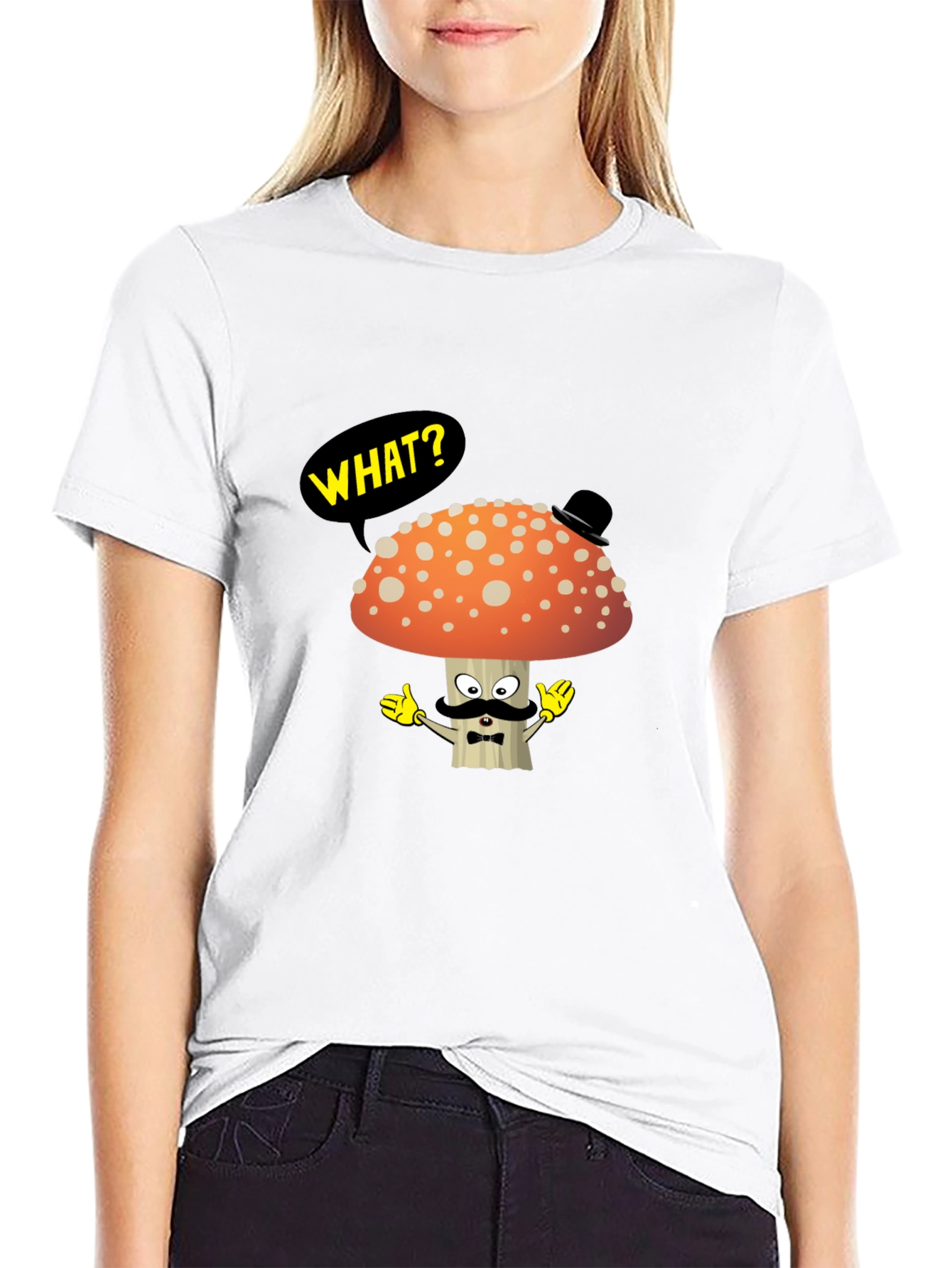 Mushroom Gentleman T-Shirt - Funny Cartoon Tee