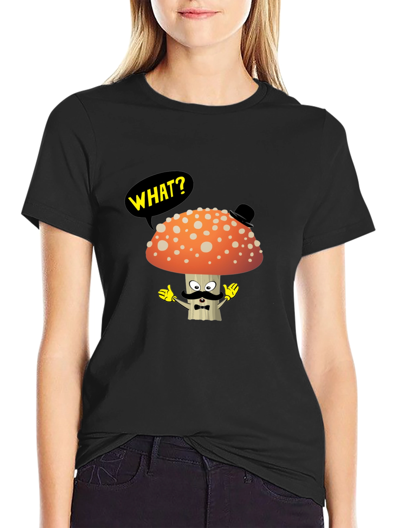 Mushroom Gentleman T-Shirt - Funny Cartoon Tee