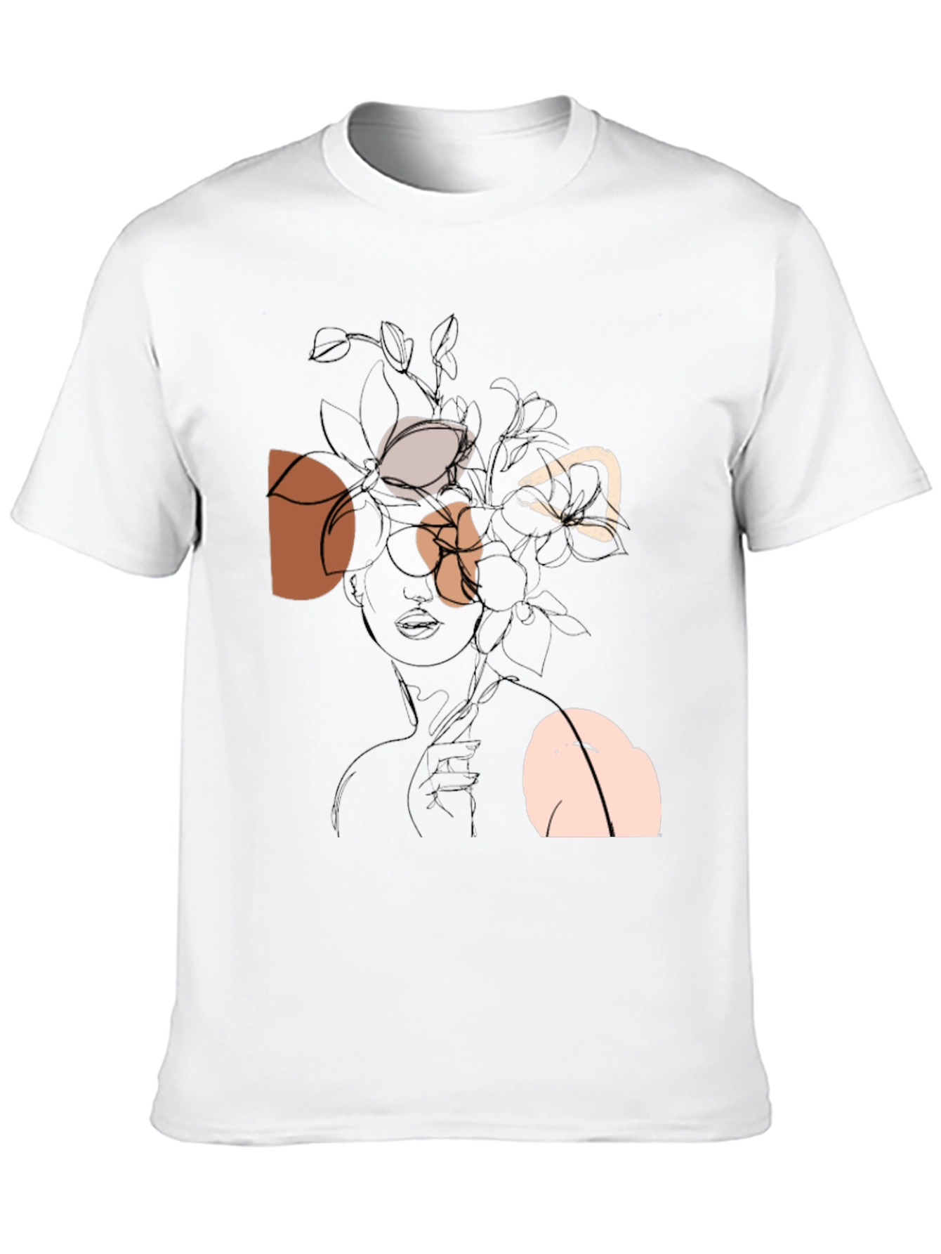 Abstract Floral Graphic Black T-Shirt