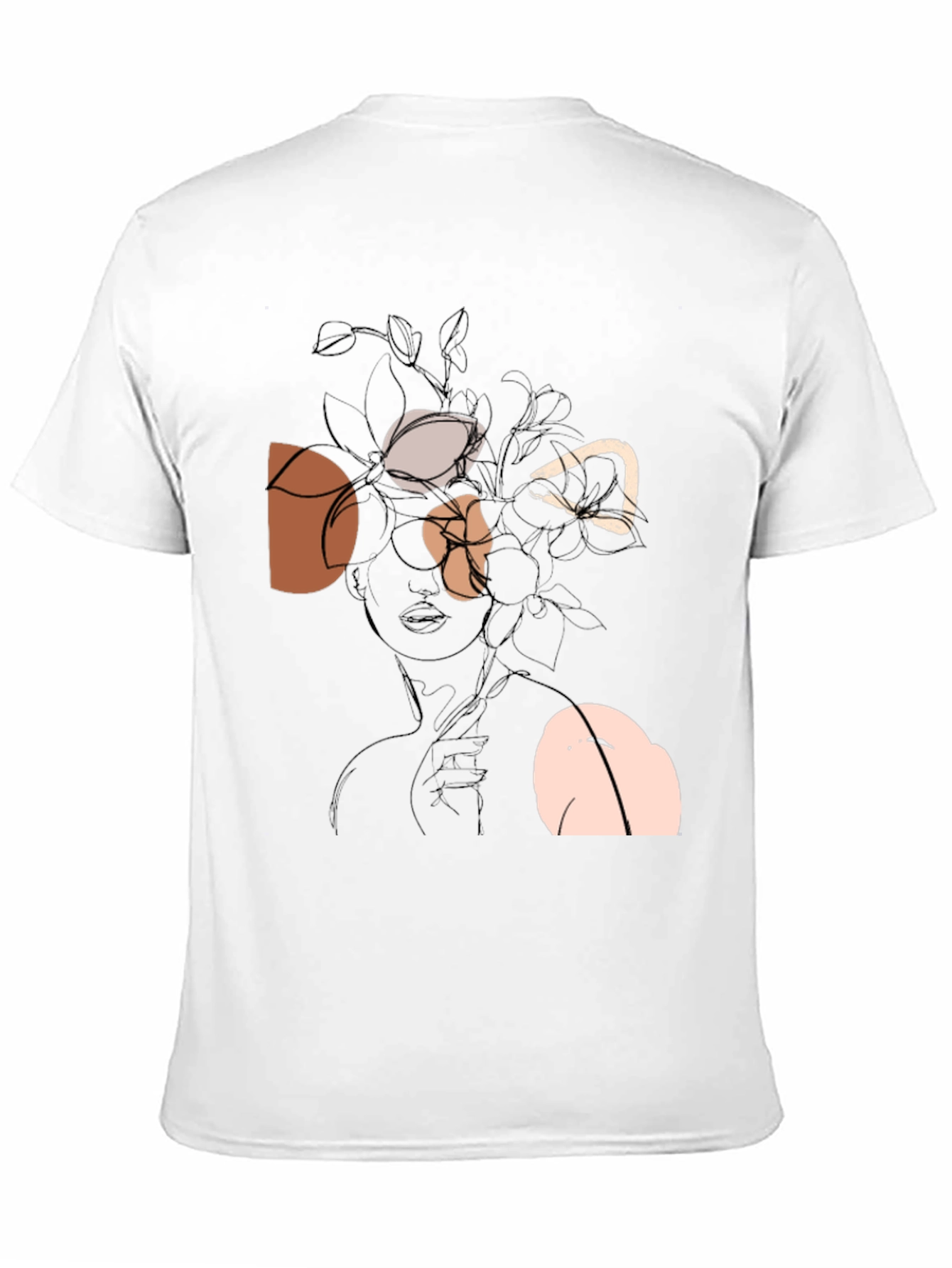 Abstract Floral Graphic Black T-Shirt