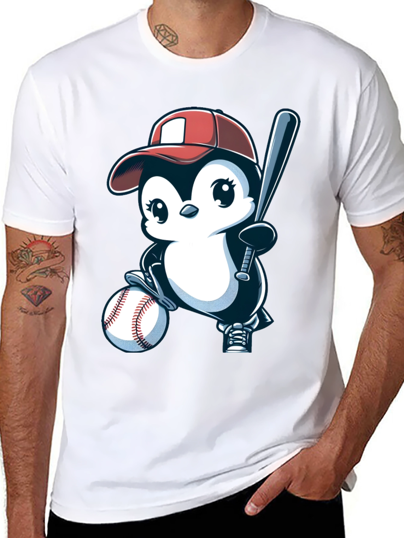 Baseball Penguin T-Shirt