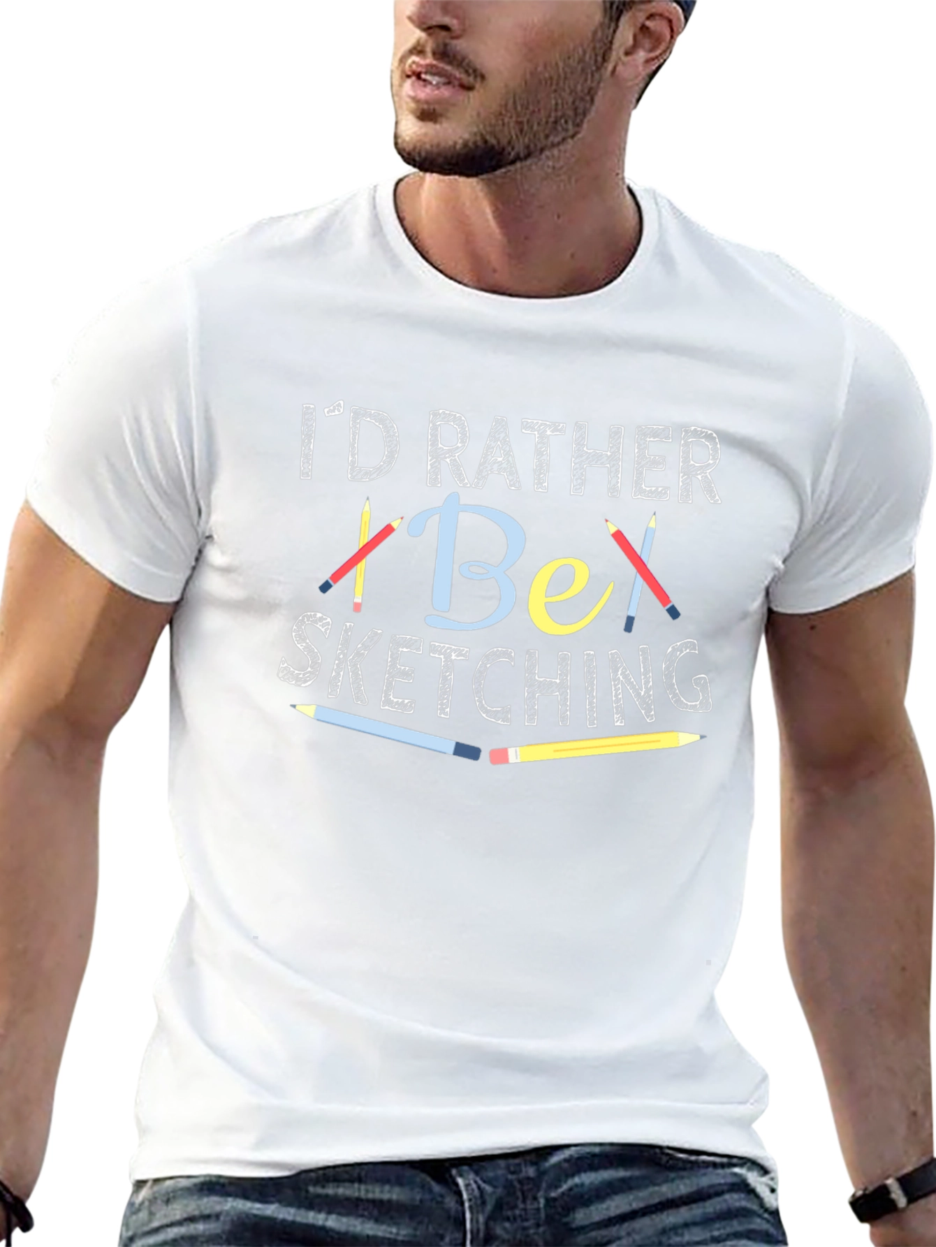 Id Rather Be Sketching Graphic T-Shirt