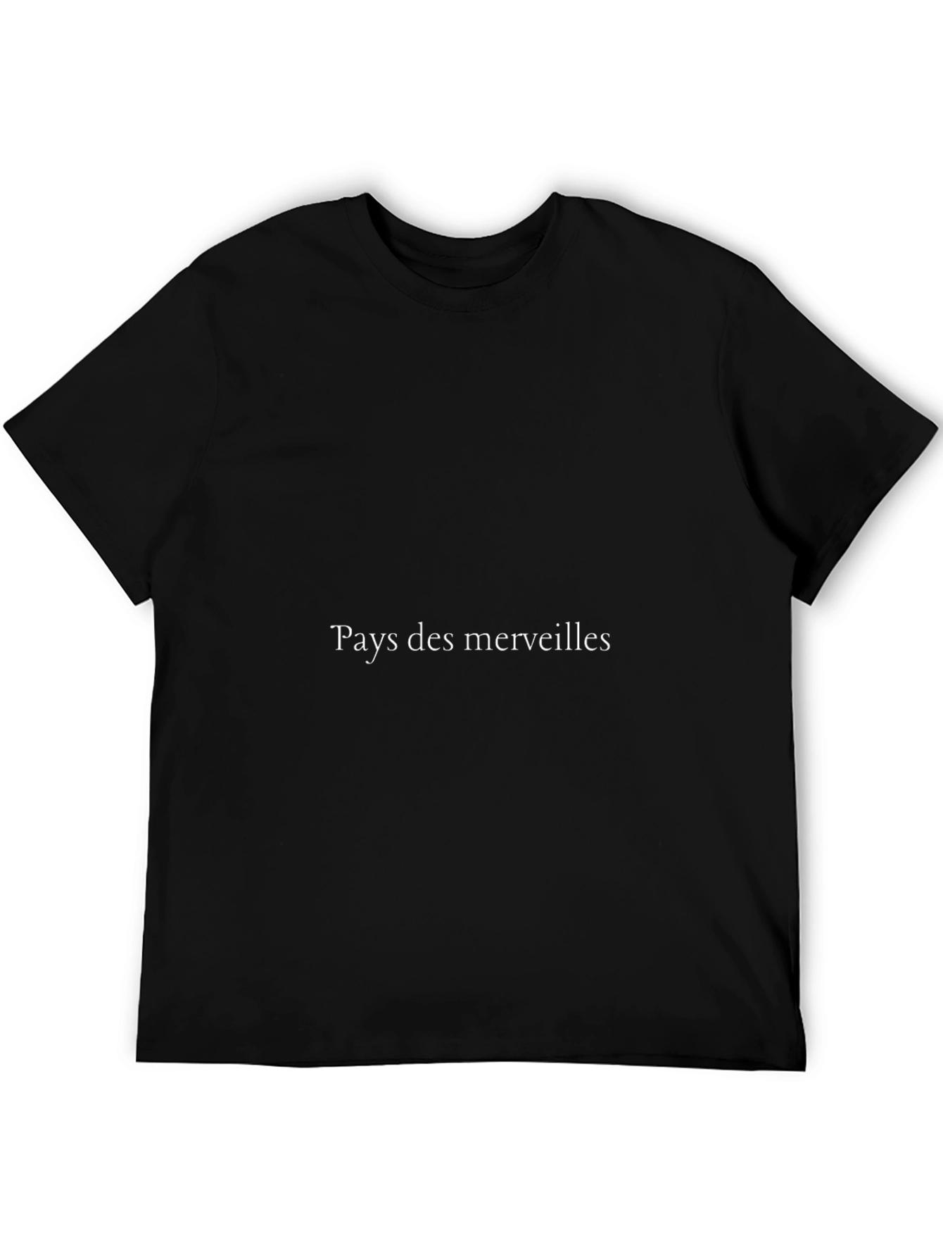 Pays des Merveilles Black Cotton T-Shirt